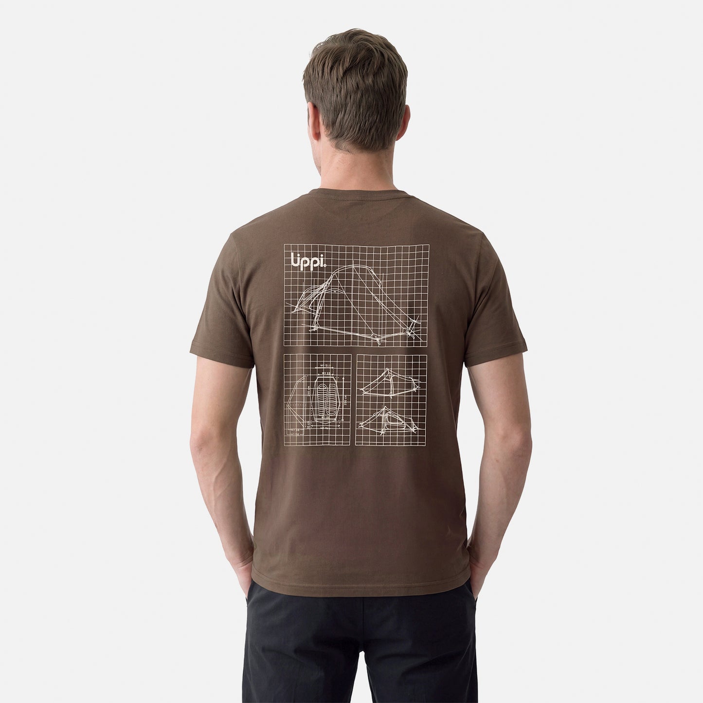 Polera Hombre Ulmo Back Print T-Shirt Cafe Lippi