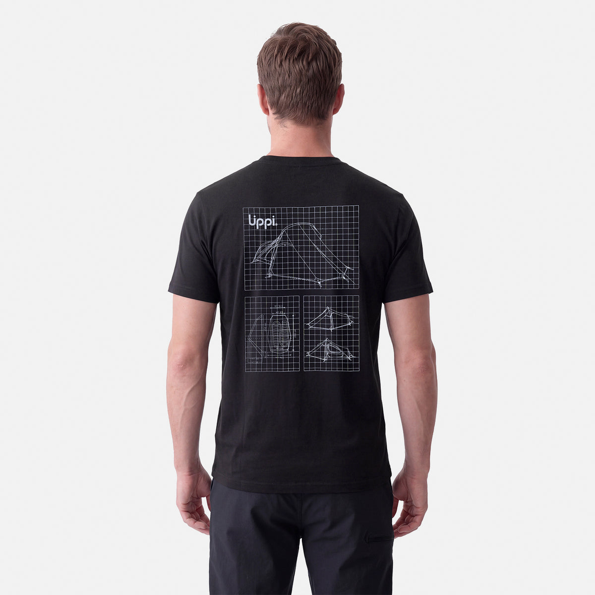 Polera Hombre Ulmo Back Print T-Shirt Negro Lippi