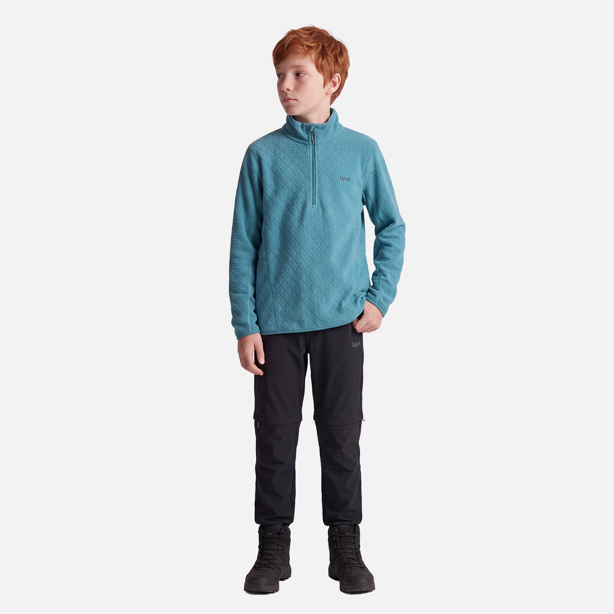 Polerón Teen Boy Jacaranda Nano-F 1/4 Zip Petroleo Claro Lippi