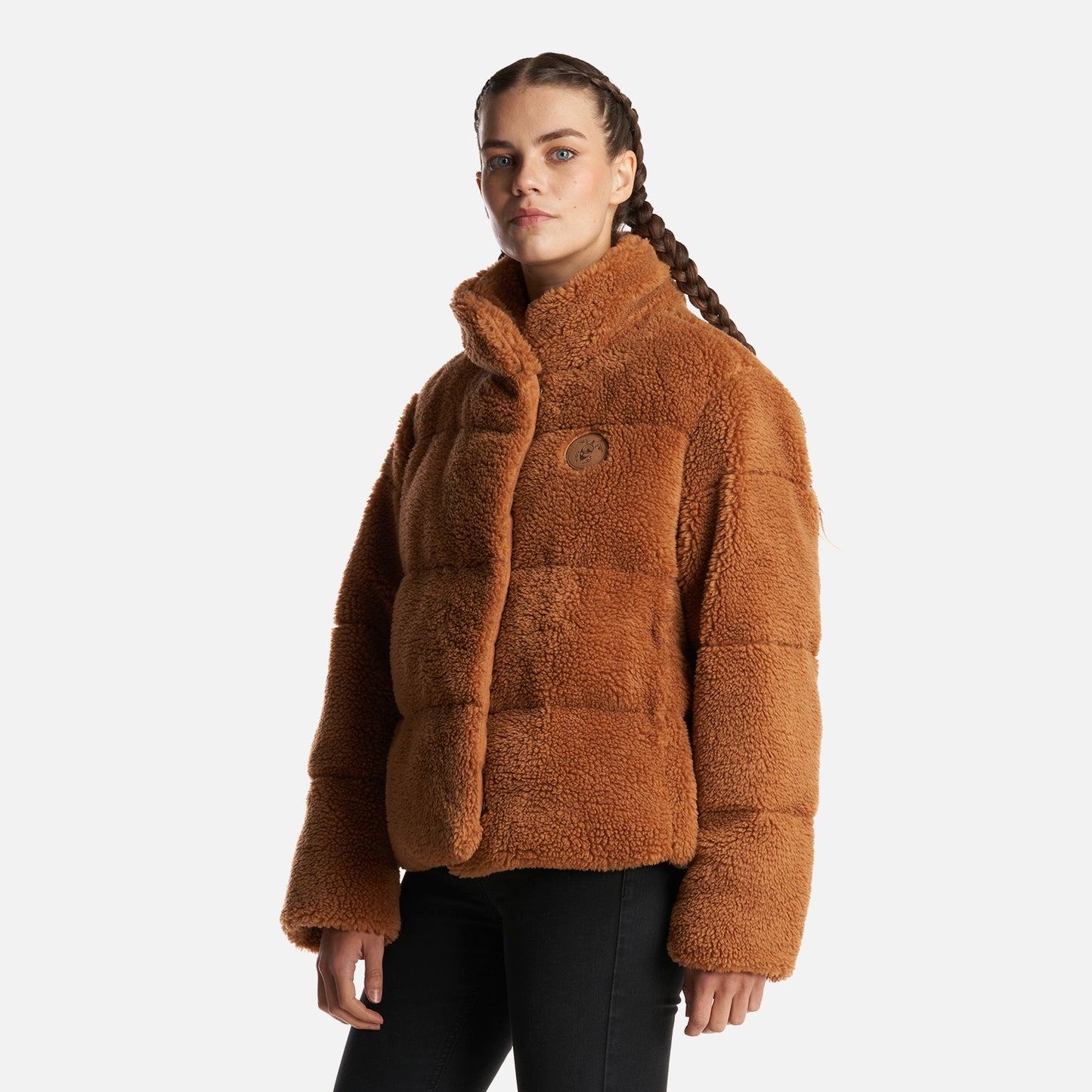 Chaqueta Mujer Aterciopelada Camel Haka Honu