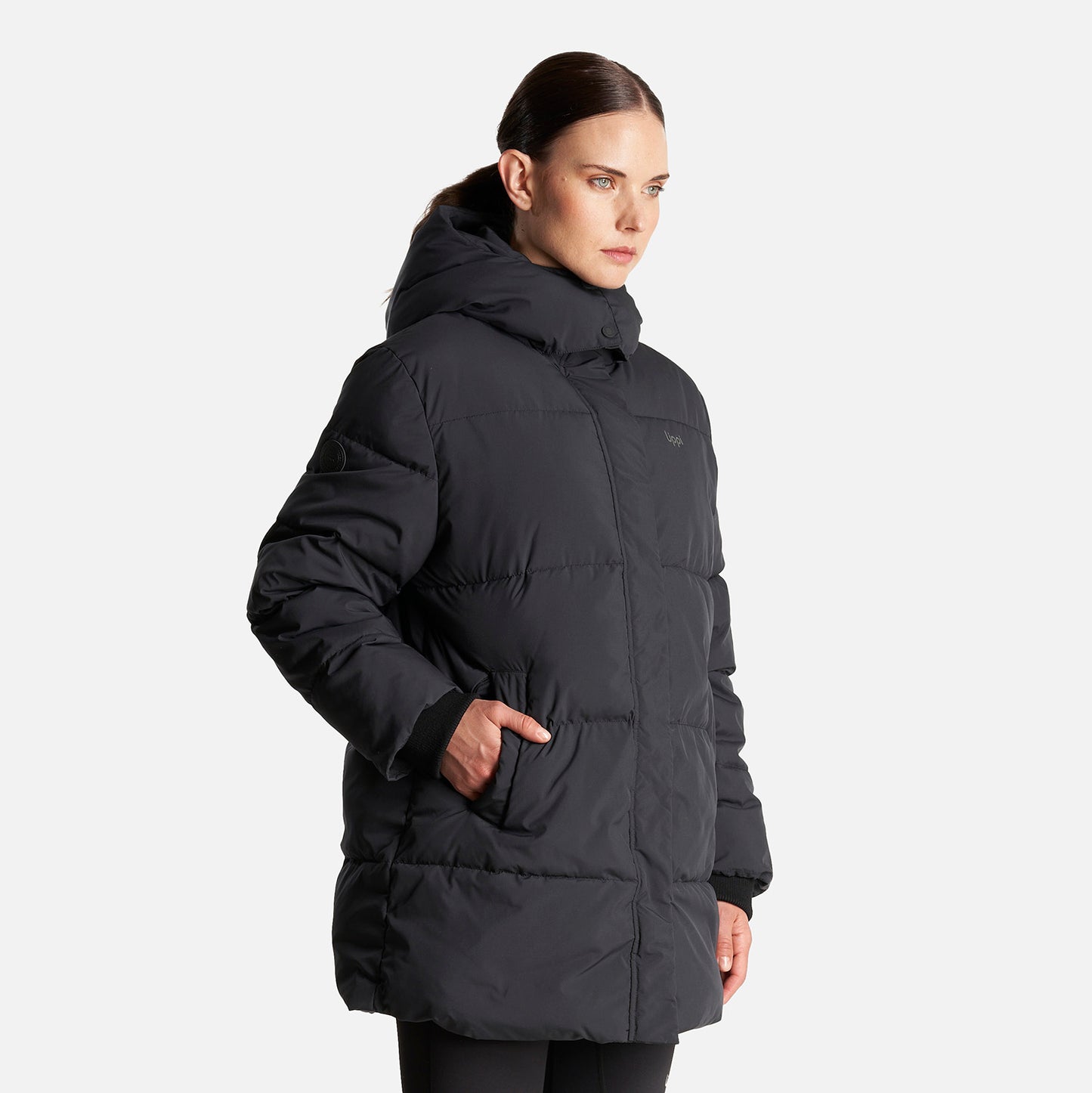 Chaqueta Mujer Rivera Sur Long Steam-Pro Hoody Jacket Negro Lippi