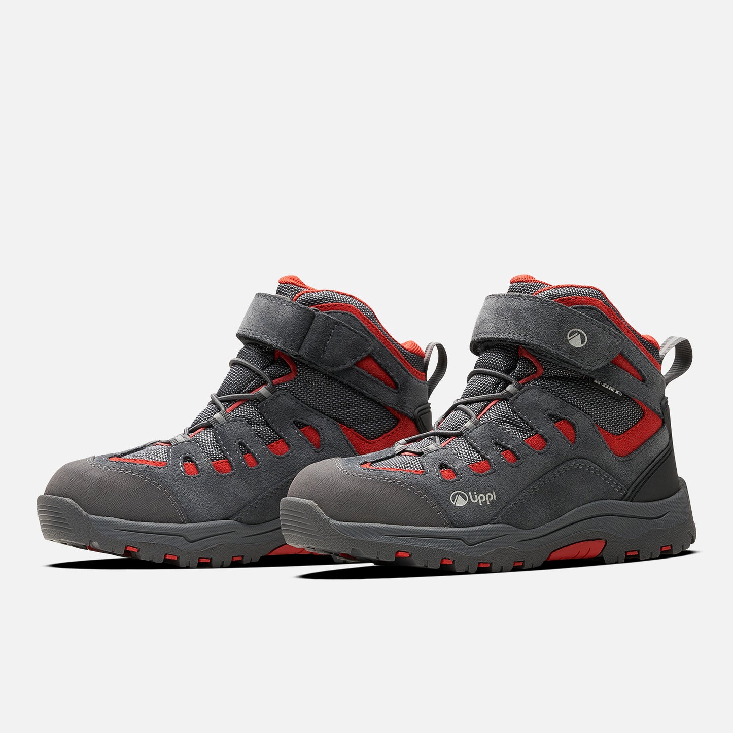 Botín Hombre Puelo Cs Hi Velcro Gris Medio / Rojo Oscuro Lippi