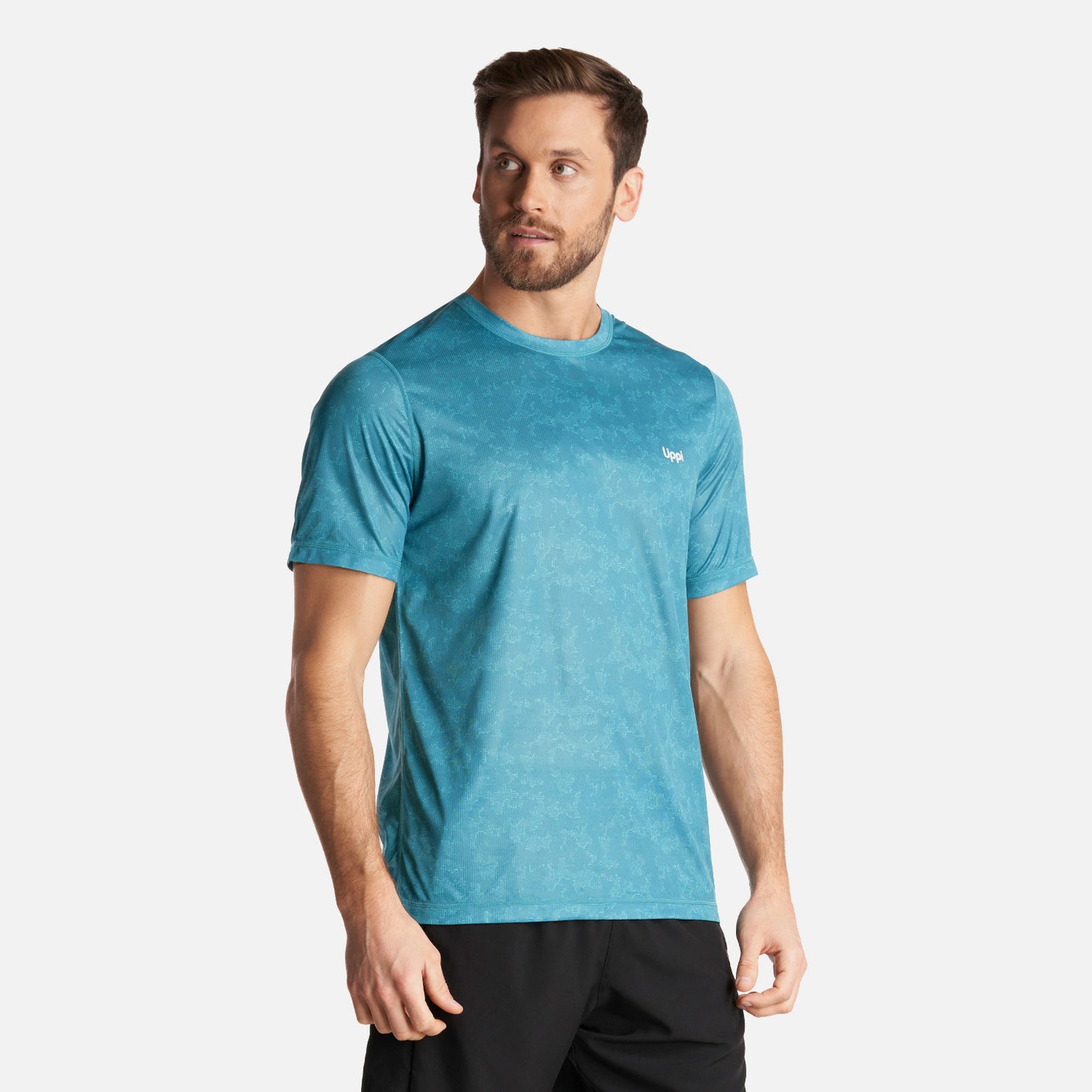 Polera Hombre Core Q-Dry T-Shirt Print Petroleo Lippi