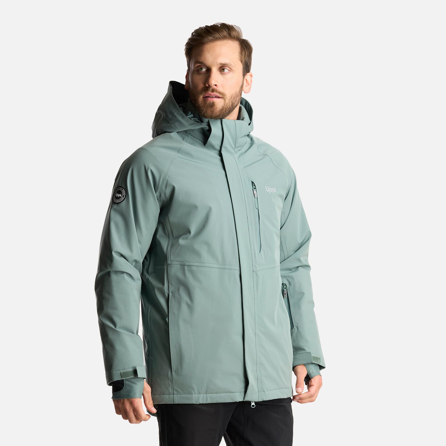 Chaqueta Hombre Andes B-Dry Hoody Jacket Jade Oscuro Lippi