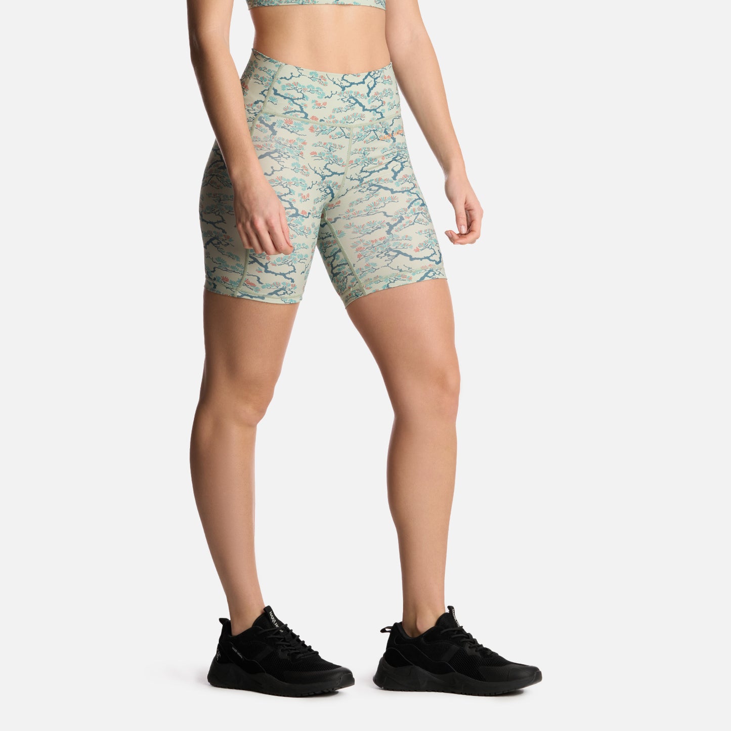 Calza Mujer Coihue Biker Print Menta Haka Honu