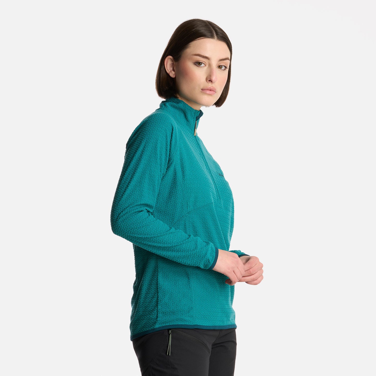 Polerón Mujer Jacaranda Nano-F 14 Zip Turquesa Lippi