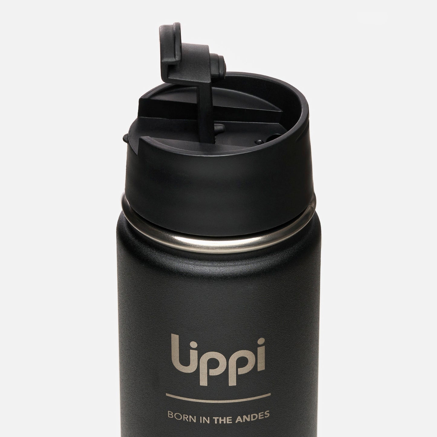 Botella Light Steel Hot Top Bottle 550 ML Negro Lippi