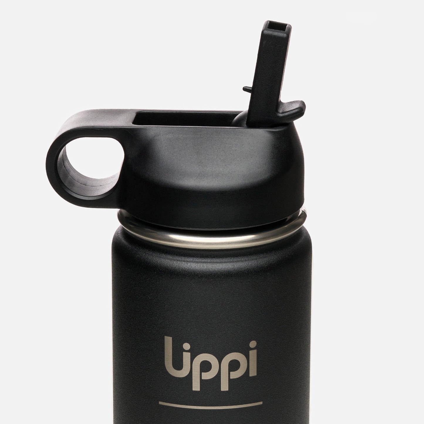 Botella Light Steel Sport Top Bottle 550 ML Negro Lippi