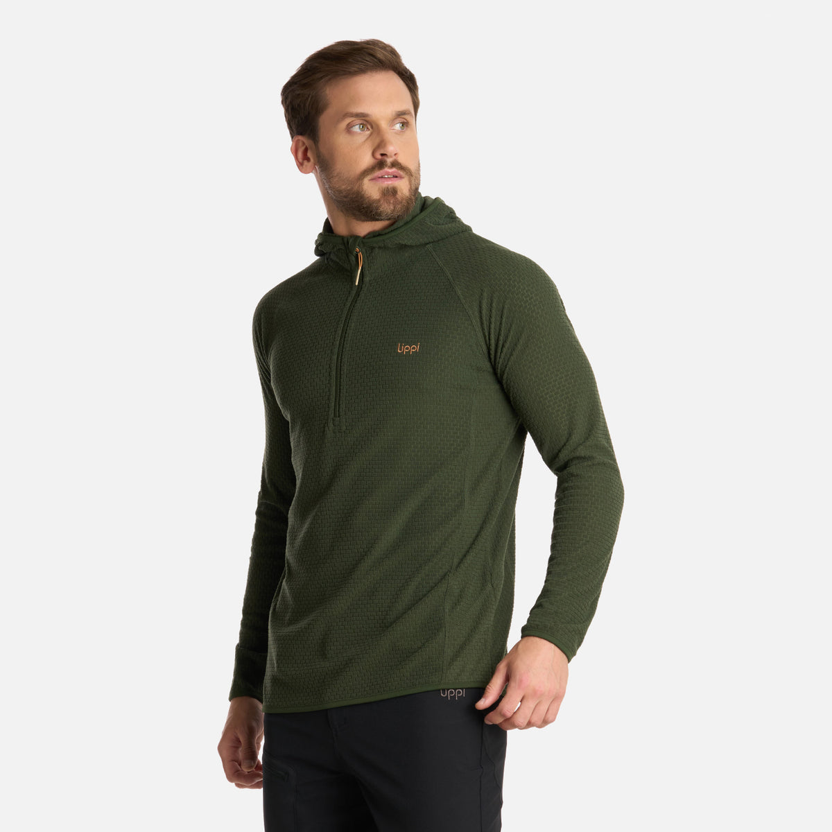 Polerón Hombre Jacaranda Nano-F 14 Zip Hoody Verde Militar Lippi
