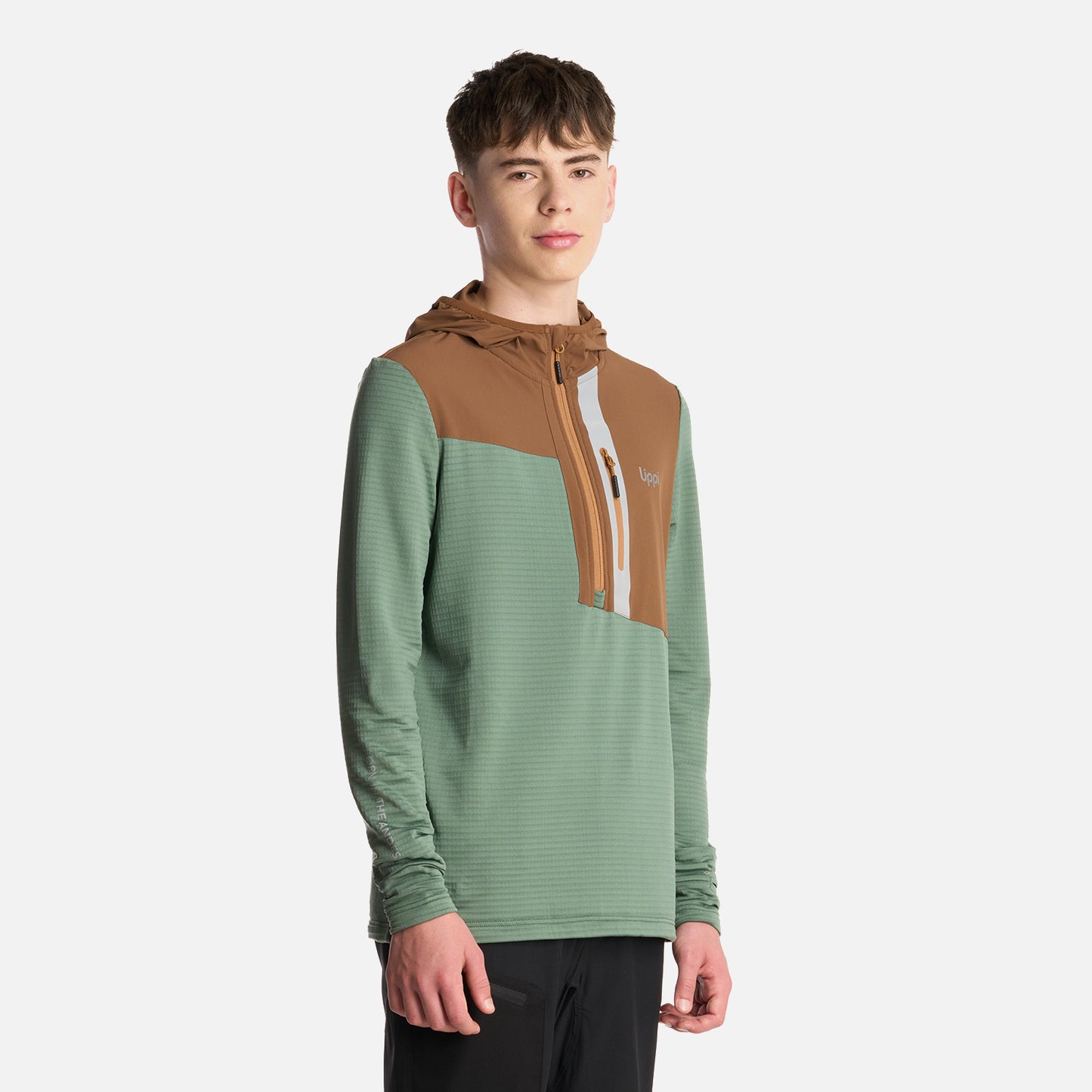 Polerón Teen Boy Karova 14 Zip Hoody Jade Oscuro Lippi