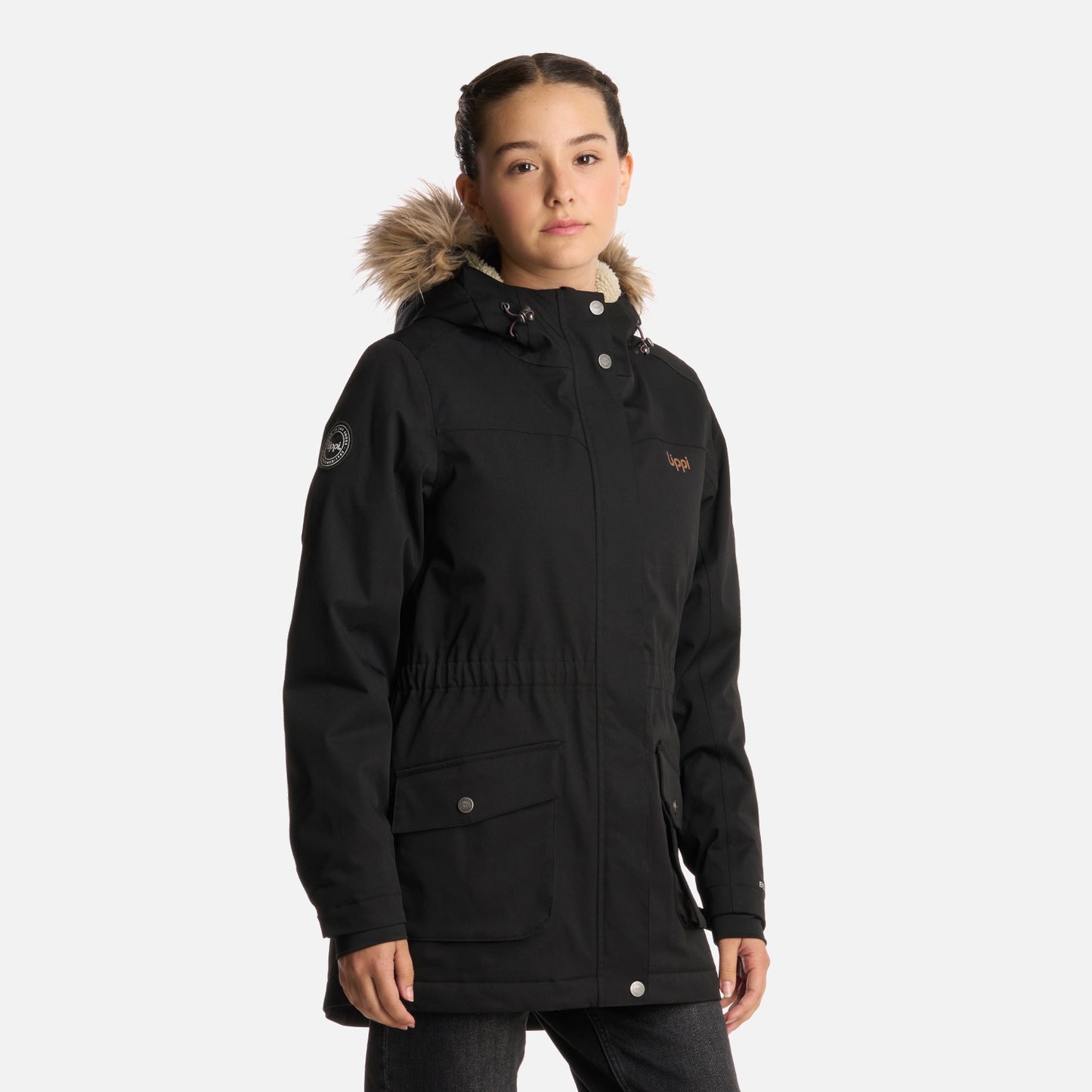 Chaqueta Teen Girl Roble B-Dry Hoody Jacket Negro Lippi