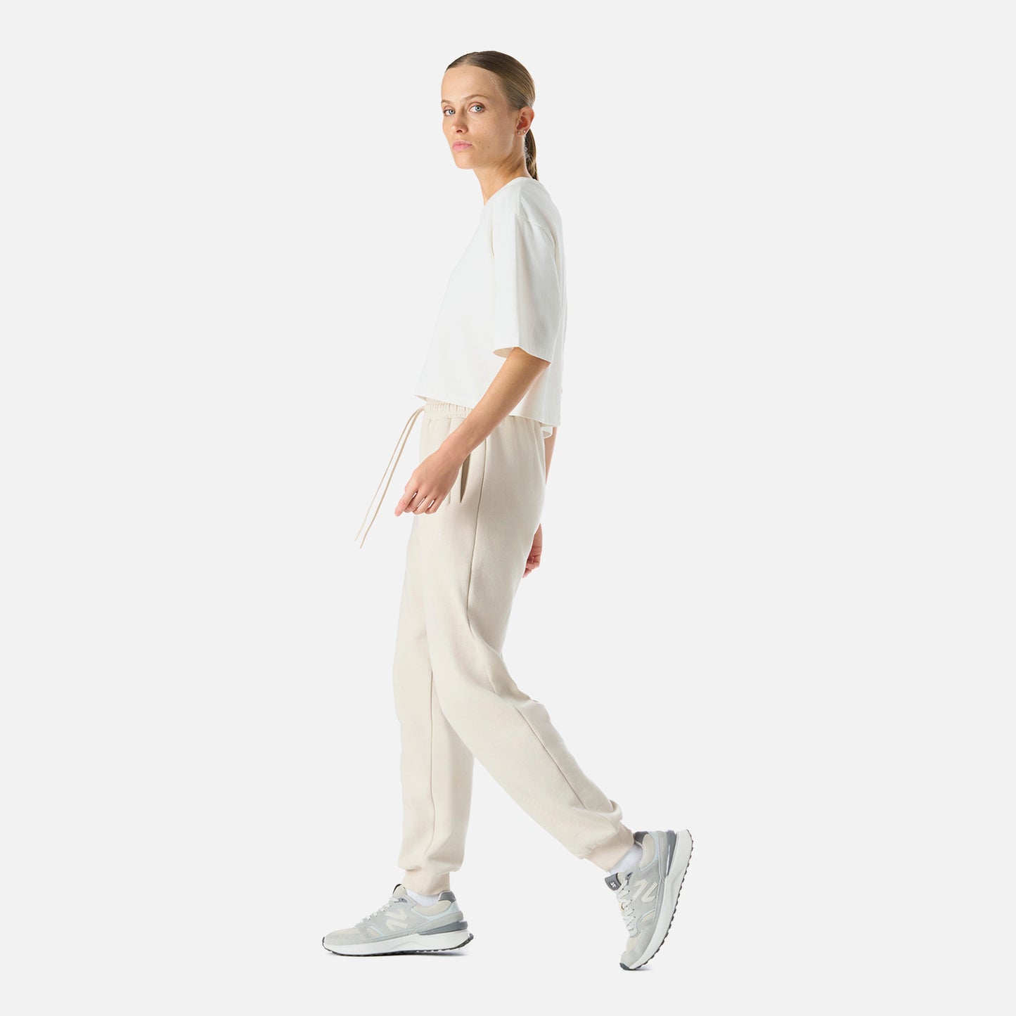 Polera Mujer Cool Down Crop T-Shirt Blanco Vulcano