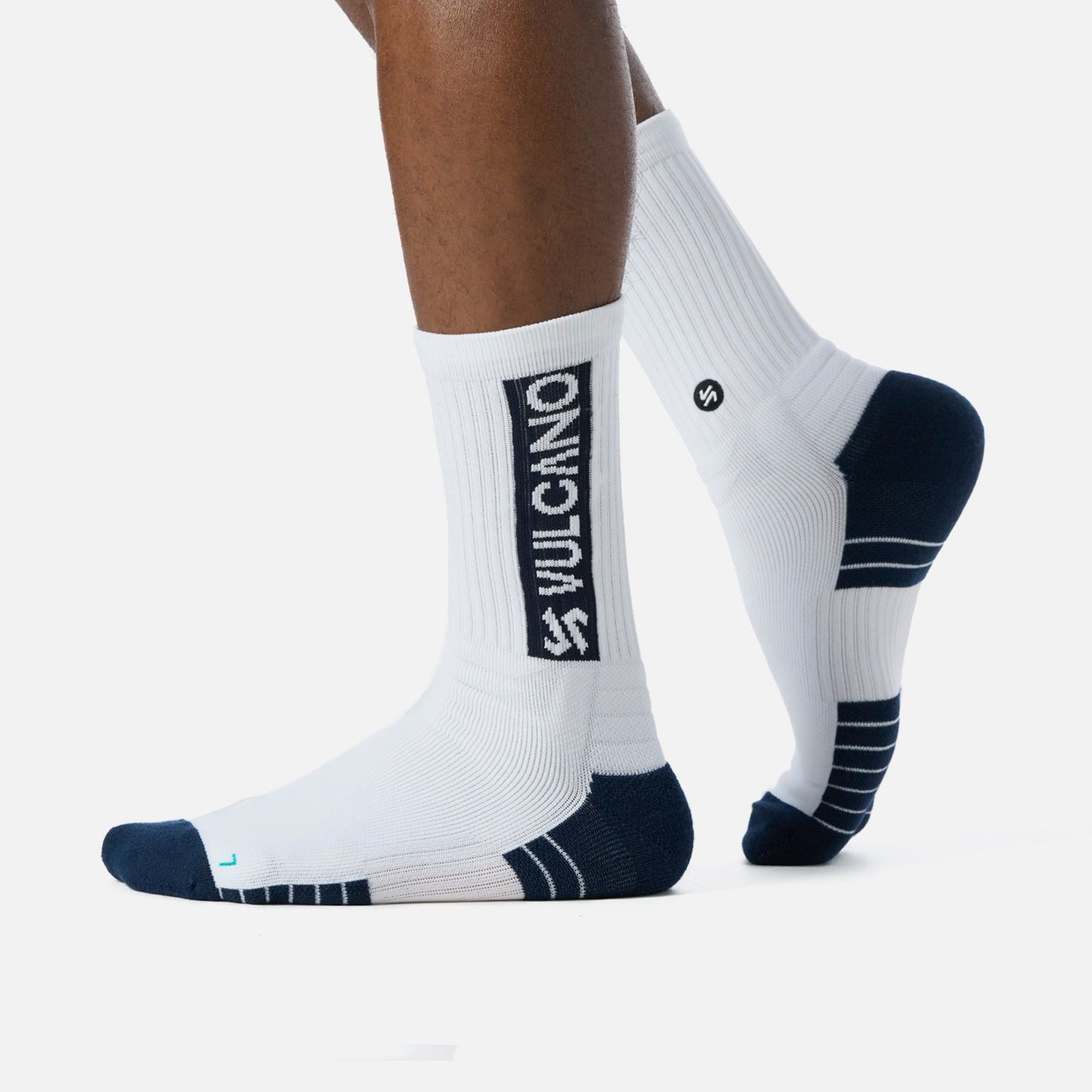 Calcetines Energic Duo Pack Mid Socks Beige / Blanco Vulcano