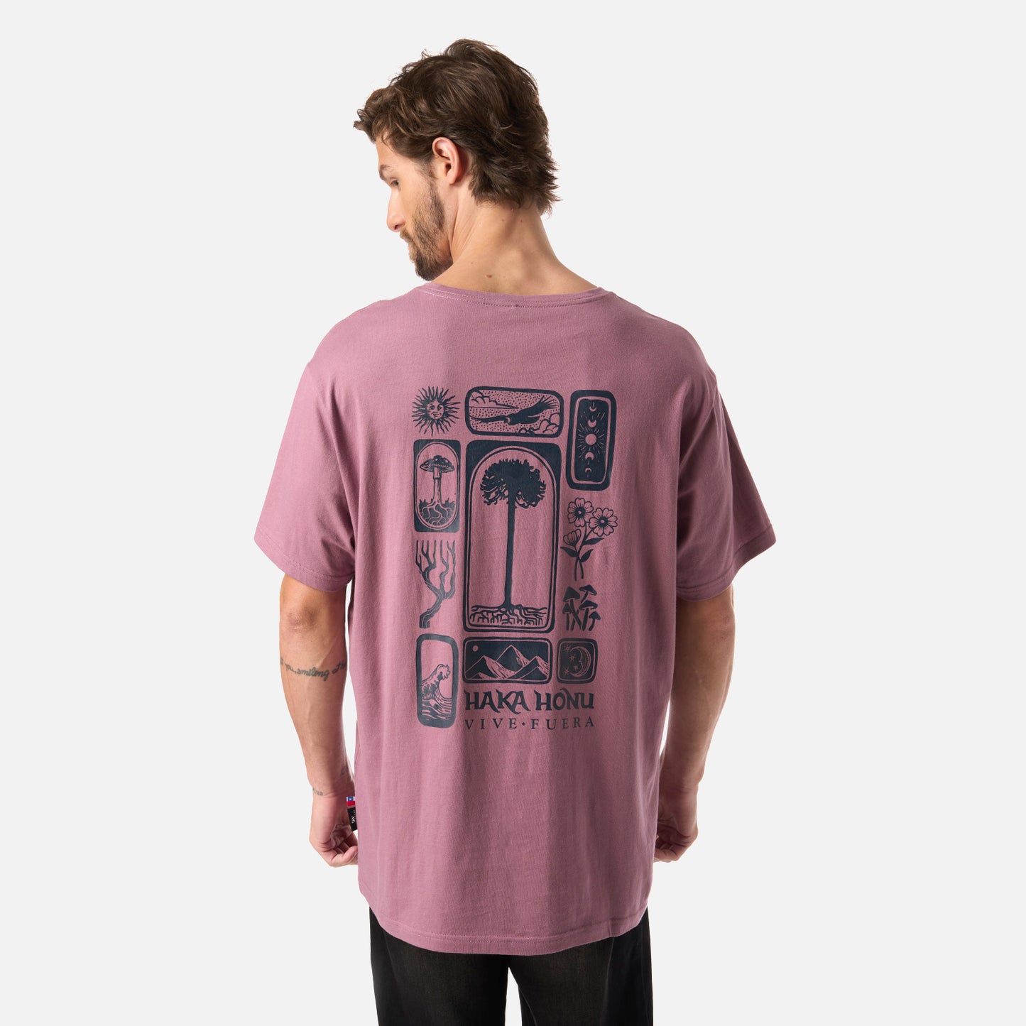 Polera Hombre Mosaicos Lila Haka Honu