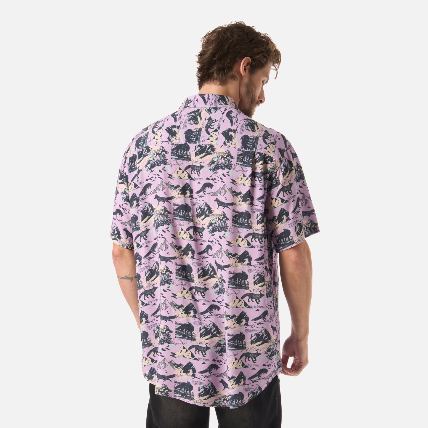 Camisa Hombre Good Karma Print Lavanda Haka Honu