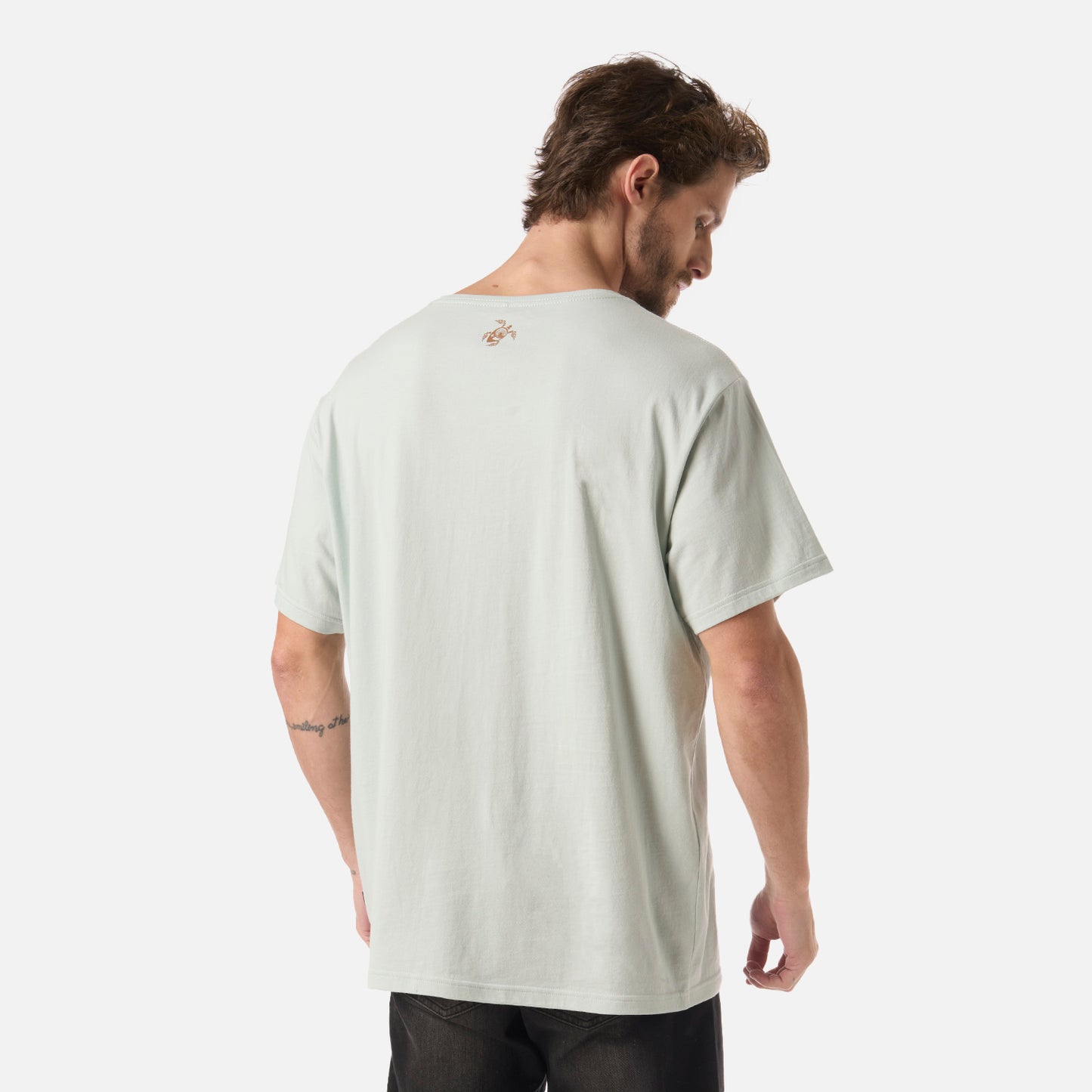 Polera Hombre Logo Celeste Haka Honu