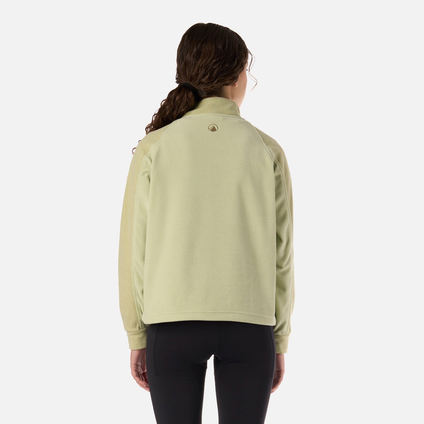 Polar Teen Girl Fireplace 1/4 Zip Sweatshirt Verde manzana Lippi