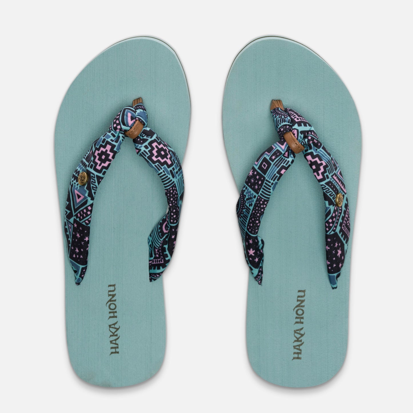 Sandalia Mujer Shancleta Verde Agua Haka Honu