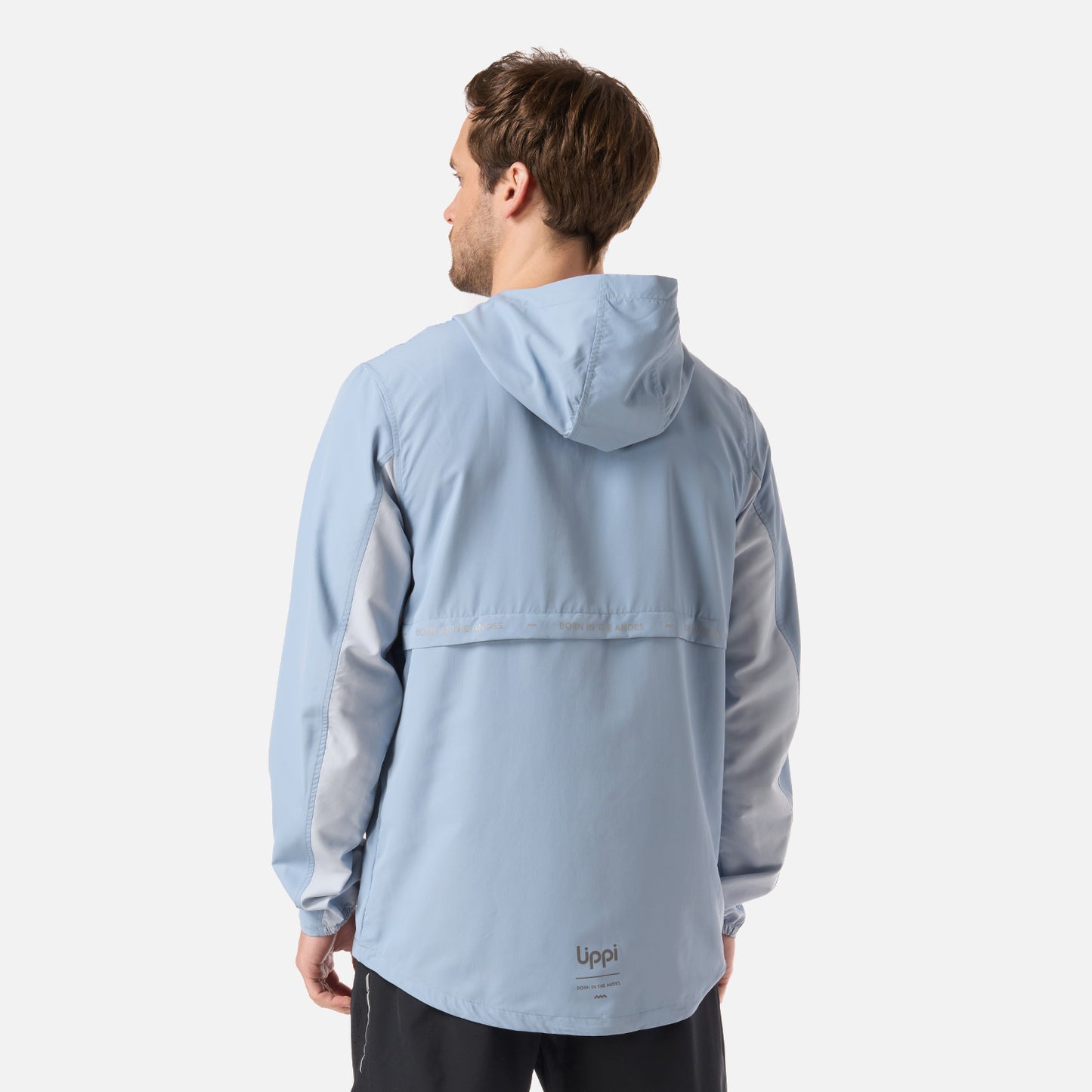 Chaqueta Hombre Nightfall Windbreaker 1/4 Zip Hoody Jacket Azul Piedra Lippi