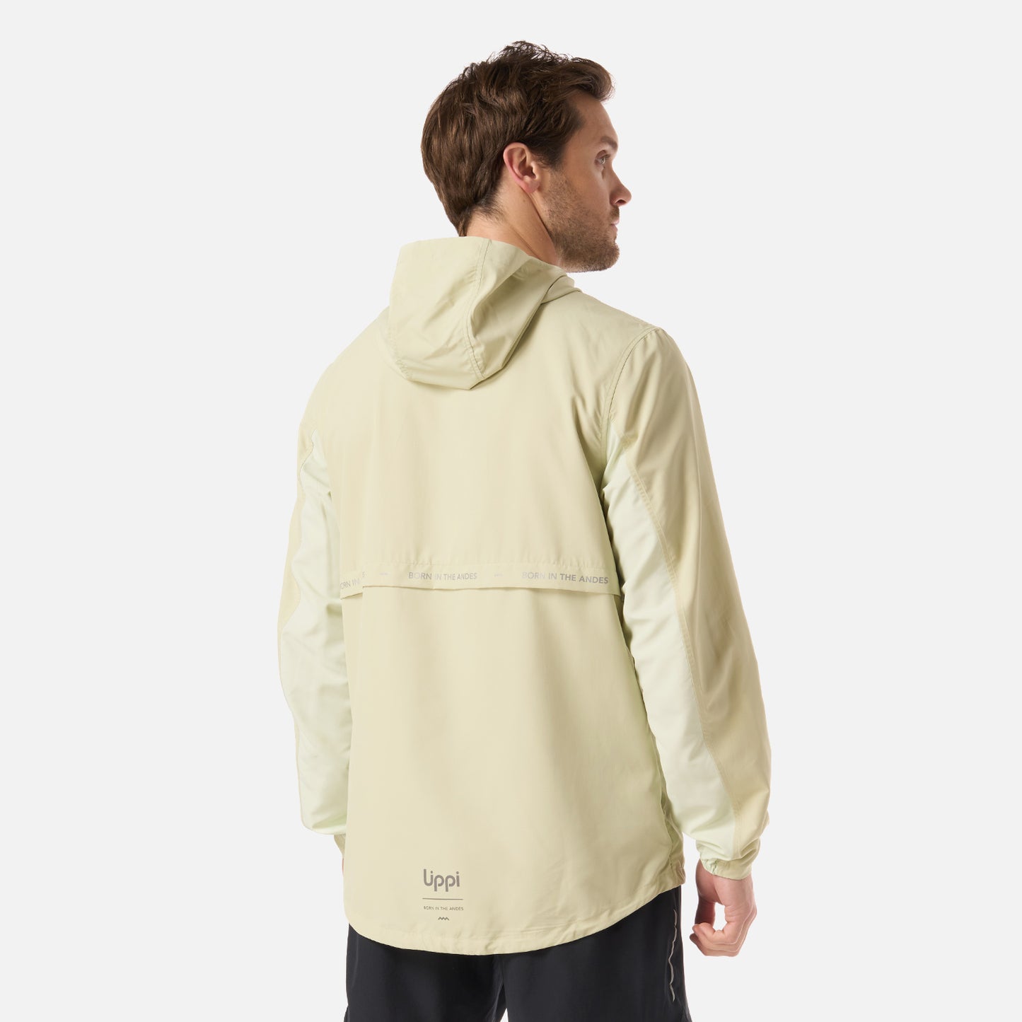 Chaqueta Hombre Nightfall Windbreaker 1/4 Zip Hoody Jacket Verde Manzana Lippi