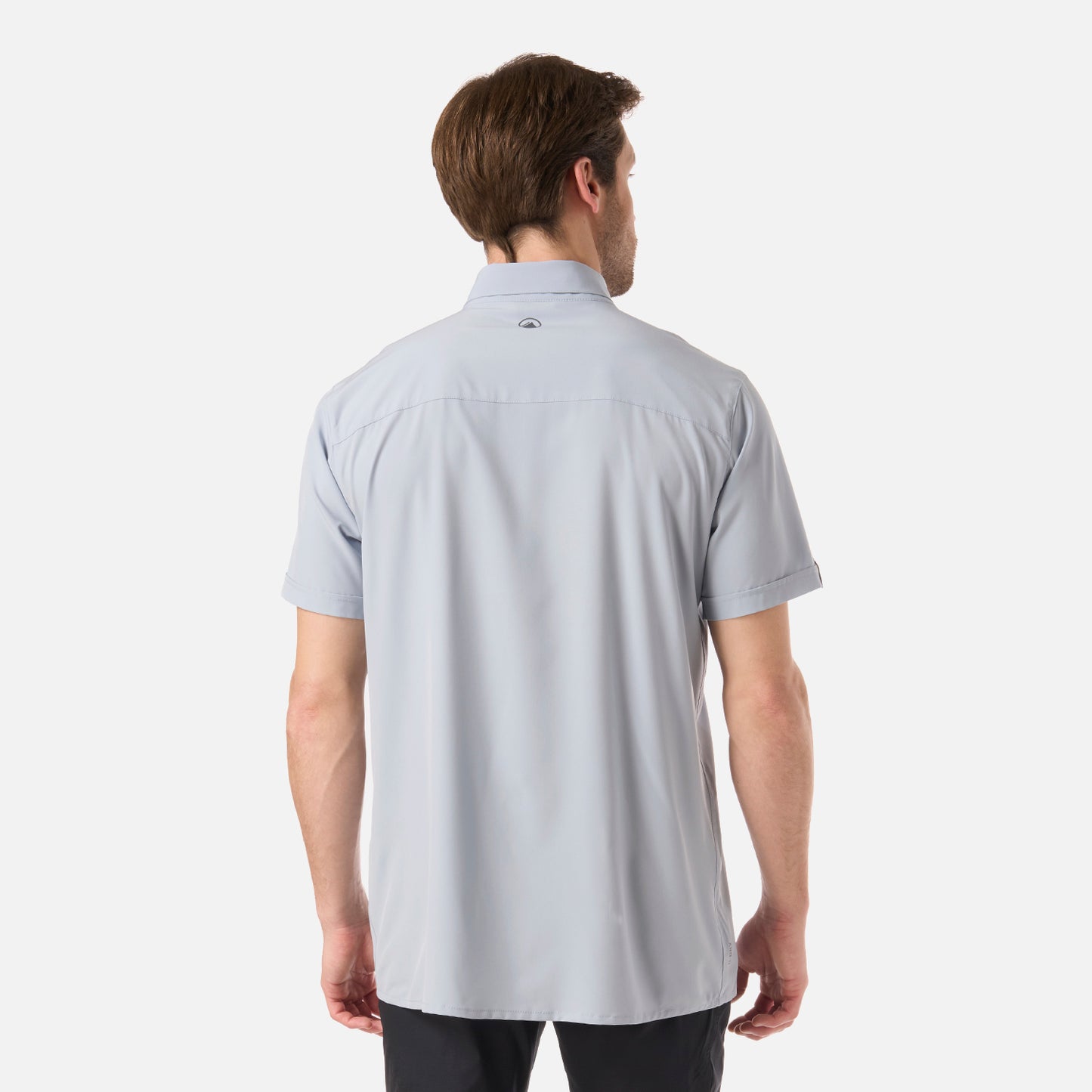 Camisa Hombre Wallace Short Sleeve Q-Dry Shirt Celeste Oscuro Lippi