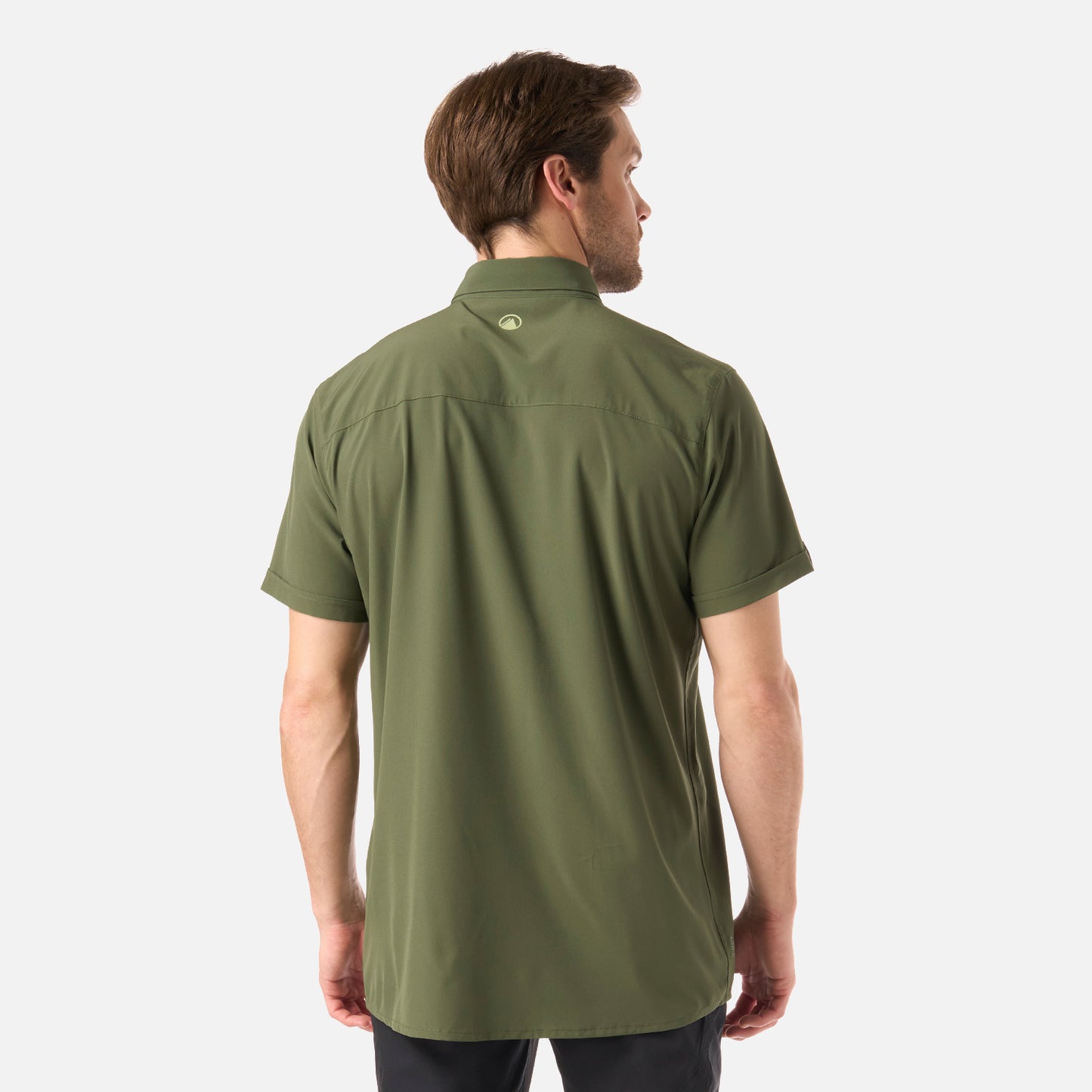 Camisa Hombre Wallace Short Sleeve Q-Dry Shirt Verde Musgo Lippi