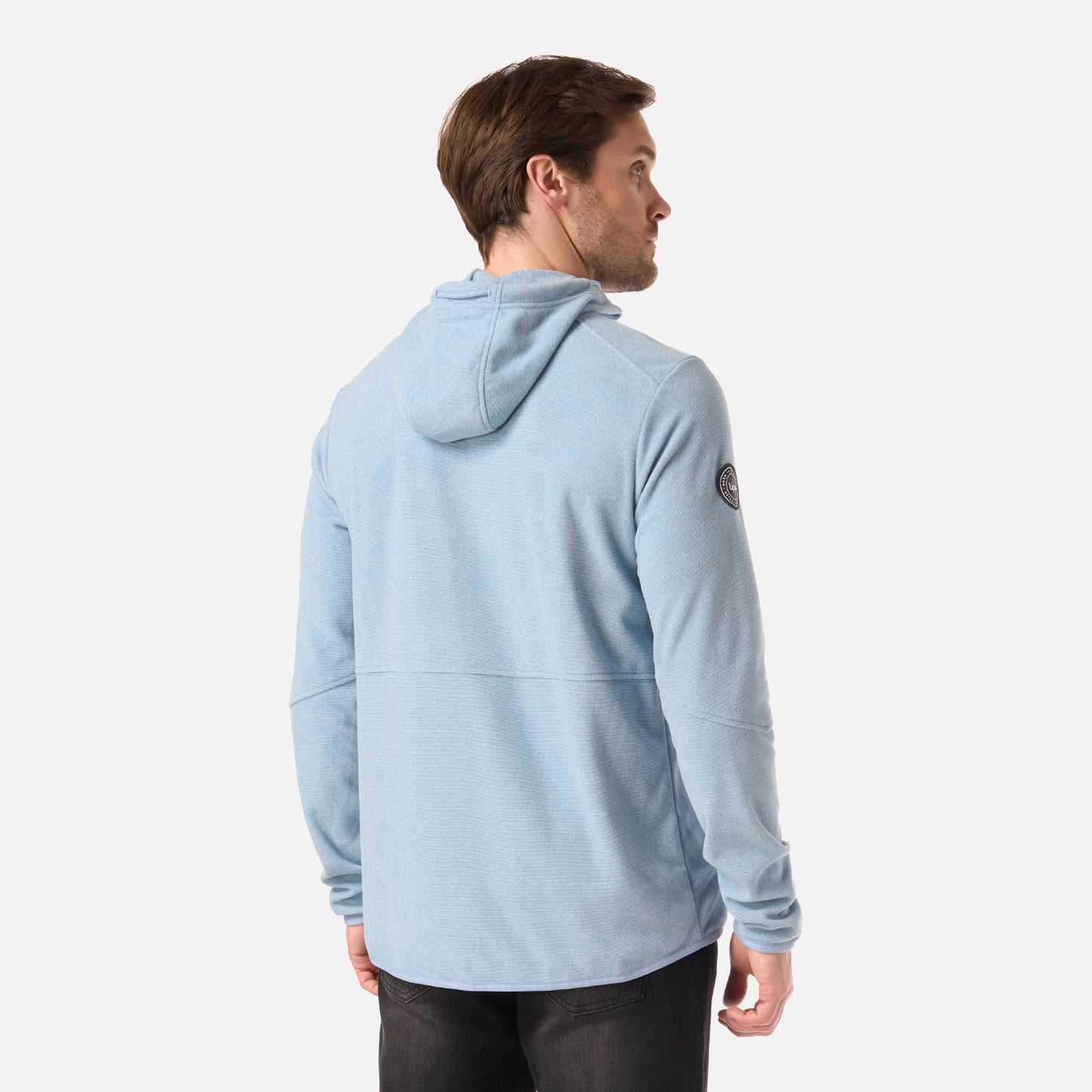 Polar Hombre Stripes Nano-F Full Zip Hoody Azul Piedra Lippi