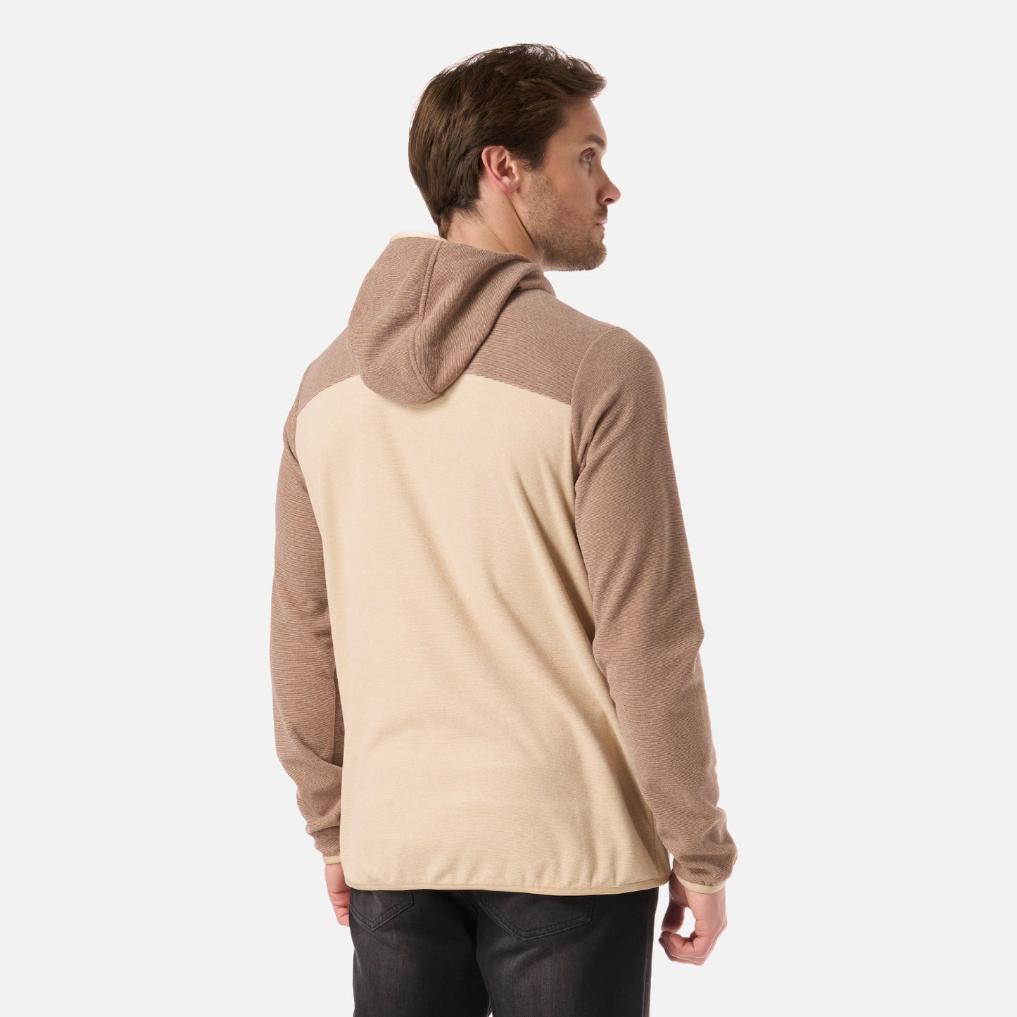 Polar Hombre Fireplace Full Zip Hoody Sweatshirt Beige Lippi