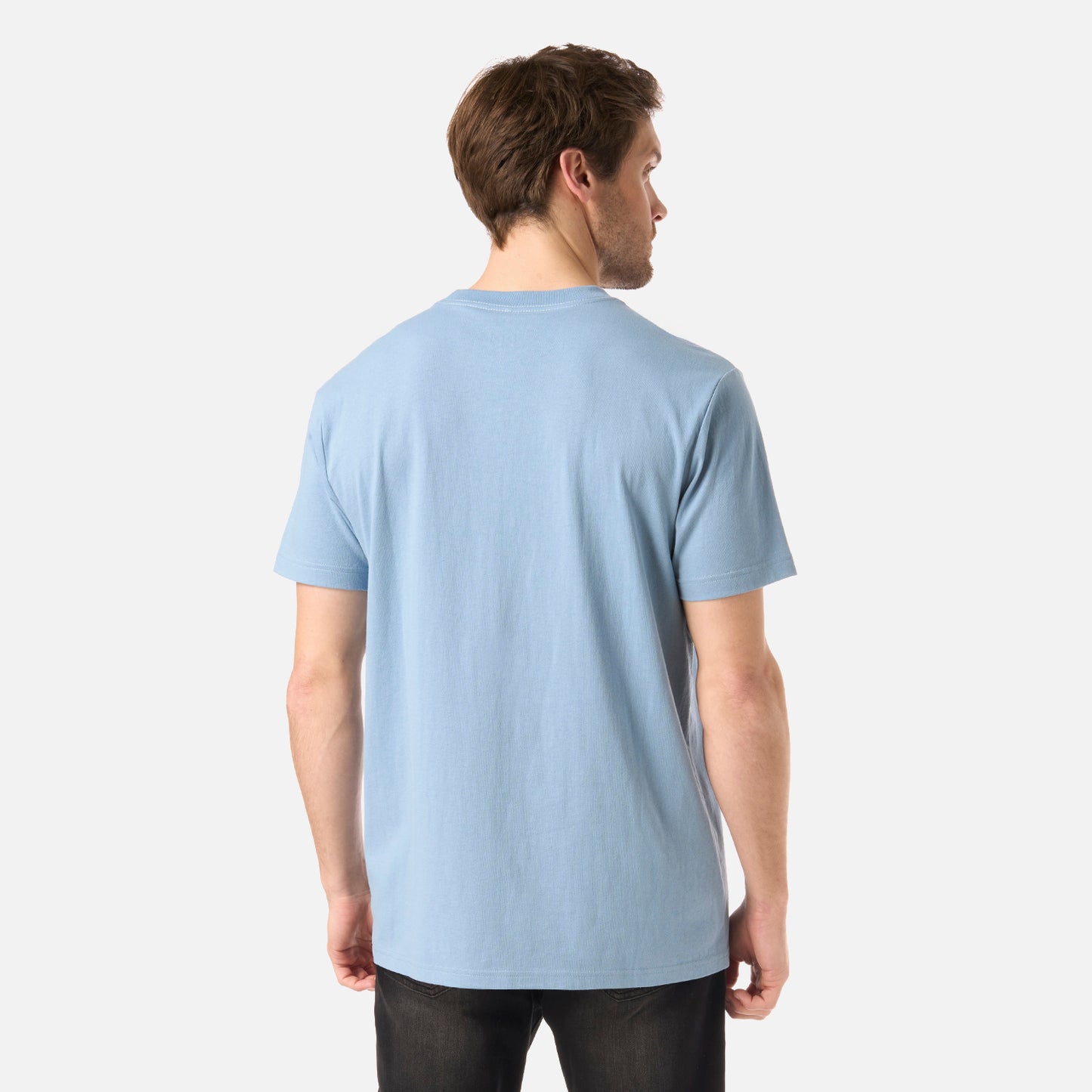 Polera Hombre Logo Lippi Front Print T-Shirt Azul Piedra Lippi