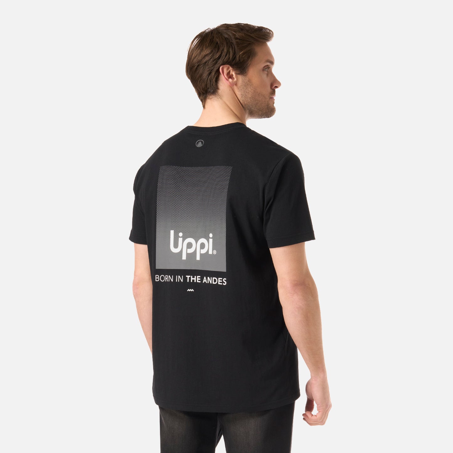 Polera Hombre Logo Lippi Back Print T-Shirt Negro Lippi