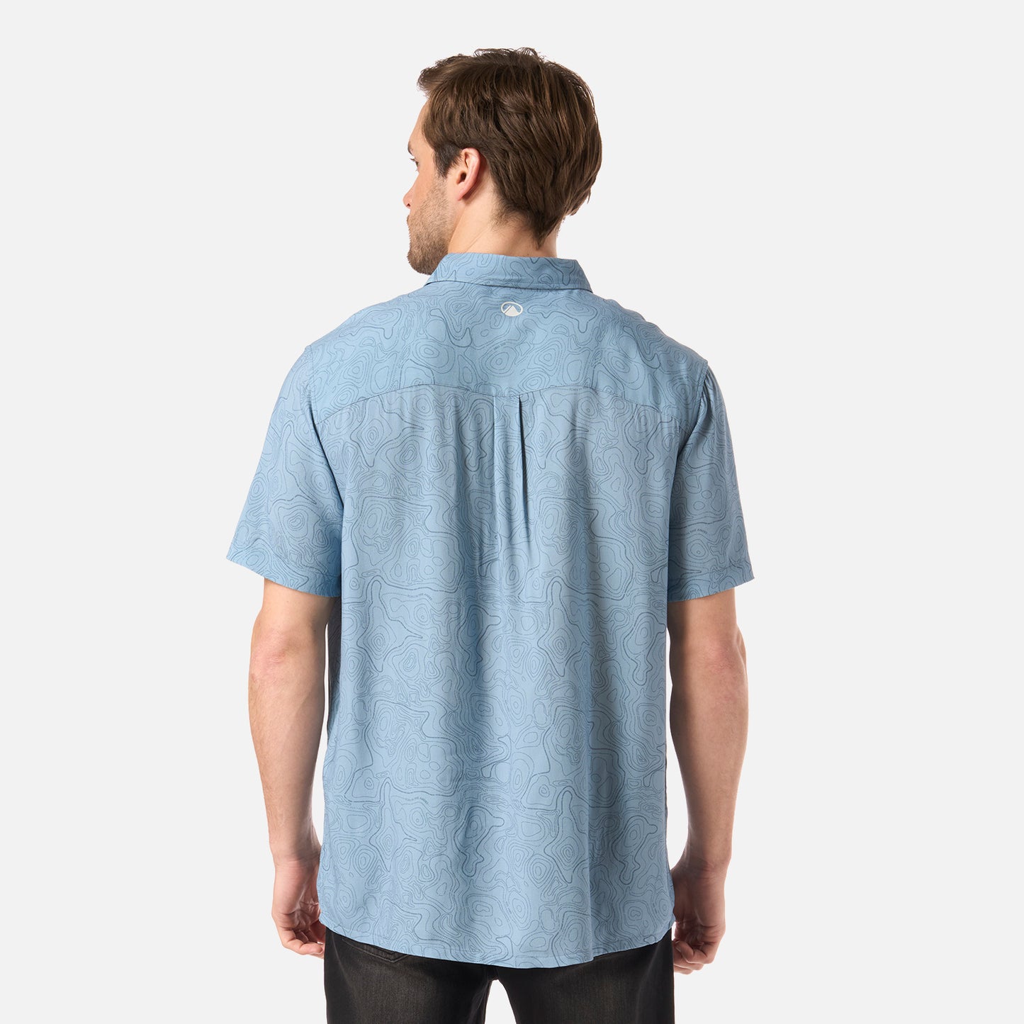 Camisa Hombre SeaSide Short Sleeve Shirt Print Azul Piedra Lippi