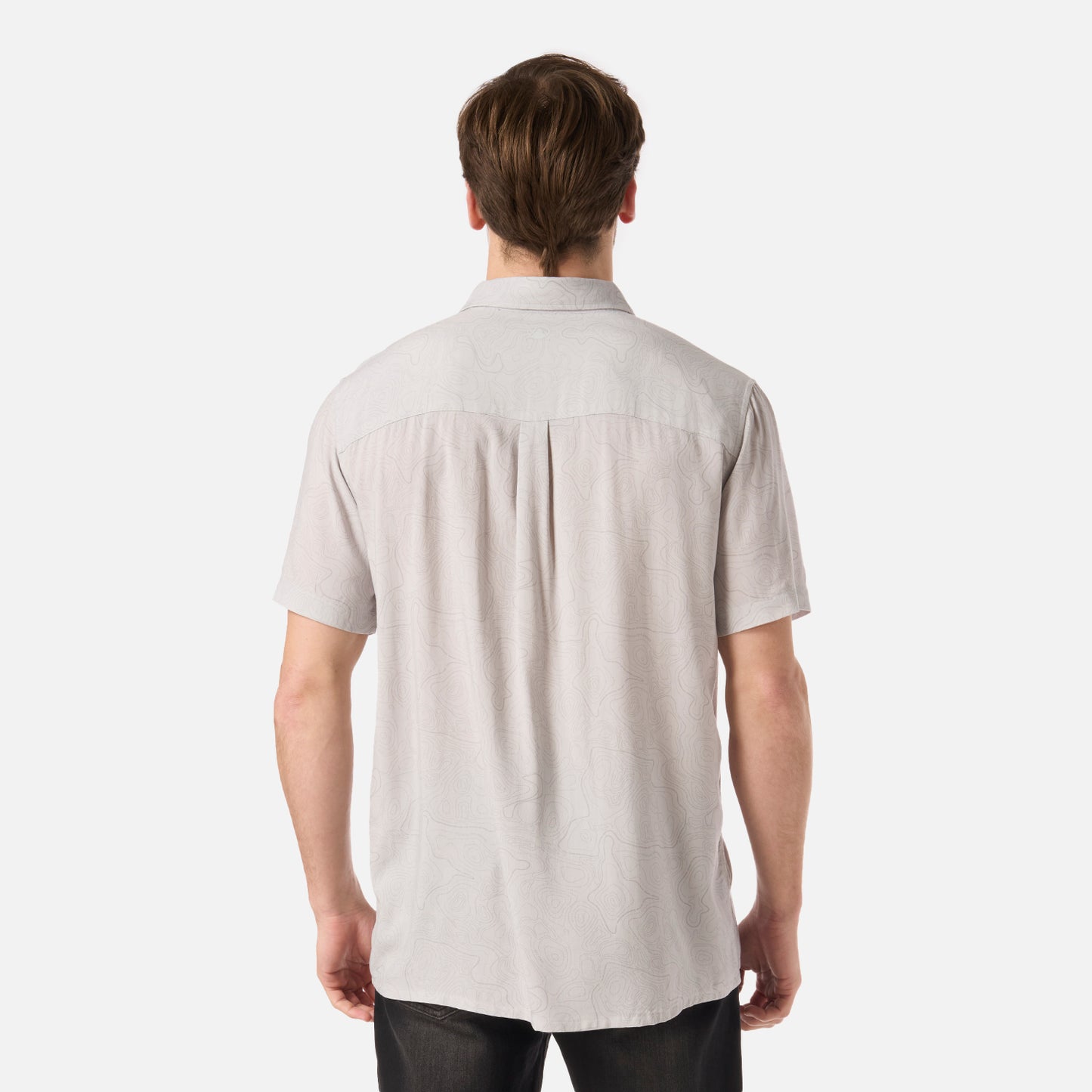 Camisa Hombre SeaSide Short Sleeve Shirt Print Gris Claro Lippi