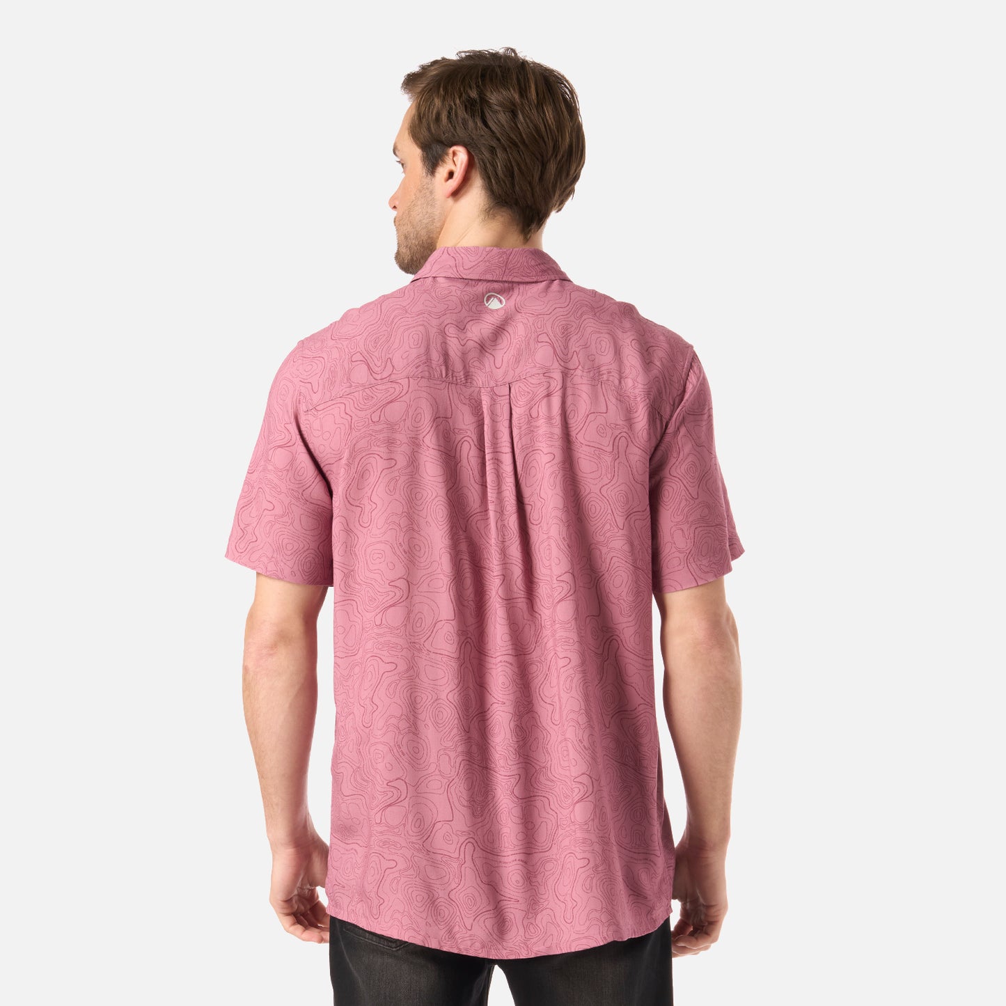 Camisa Hombre SeaSide Short Sleeve Shirt Print Rosa Oscuro Lippi