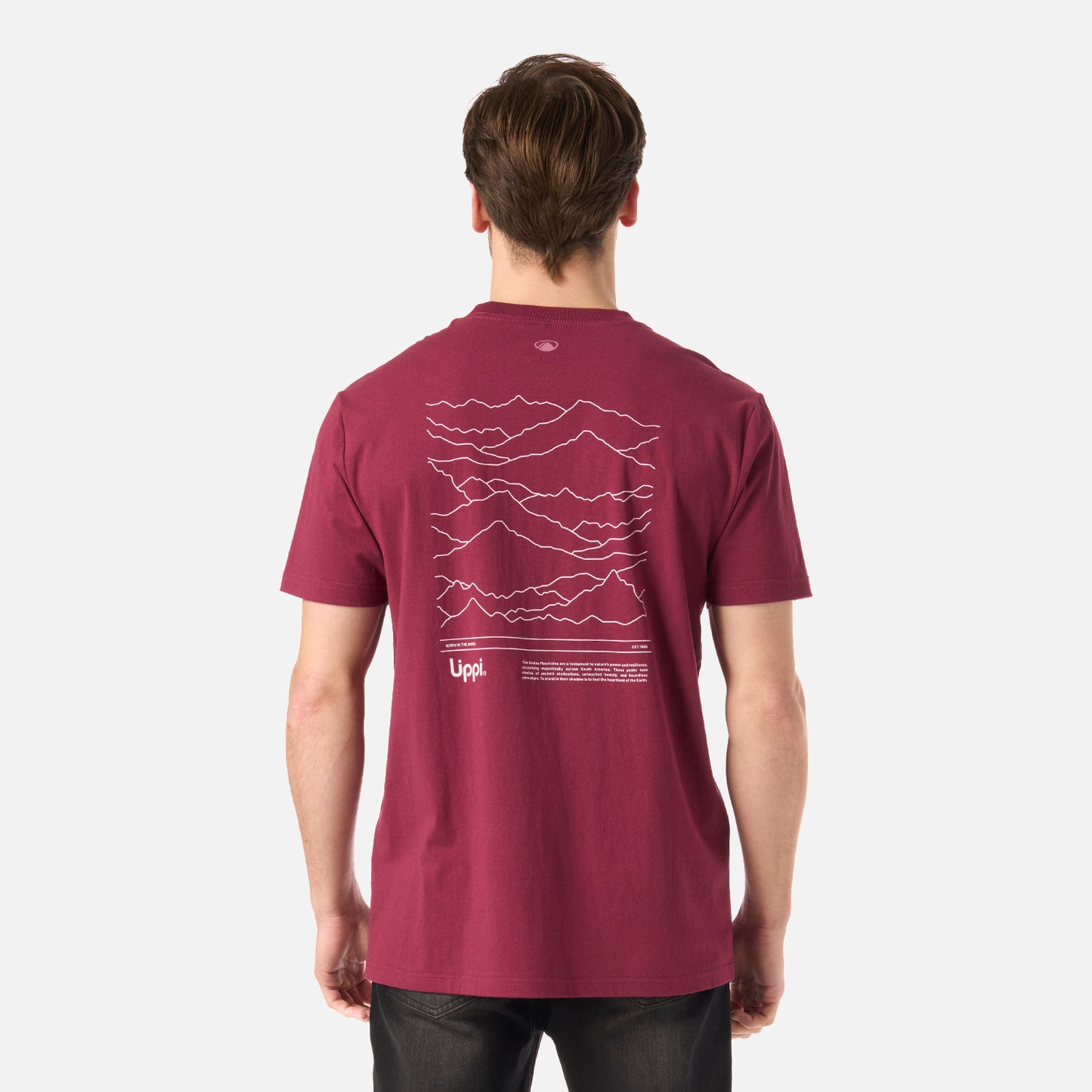 Polera Hombre Mountain Vibes T-Shirt Frambuesa Lippi