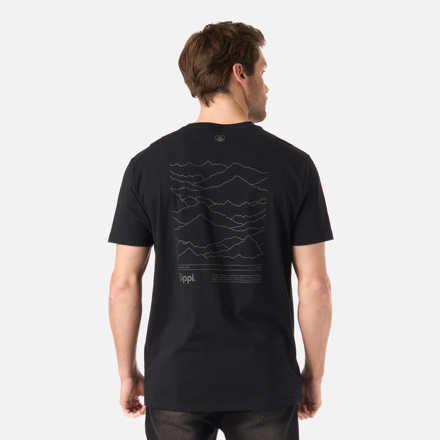 Polera Hombre Mountain Vibes T-Shirt Negro Lippi