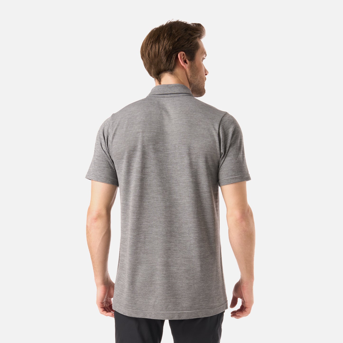Polera Hombre B-Classic Seamless Polo Gris Melange Lippi