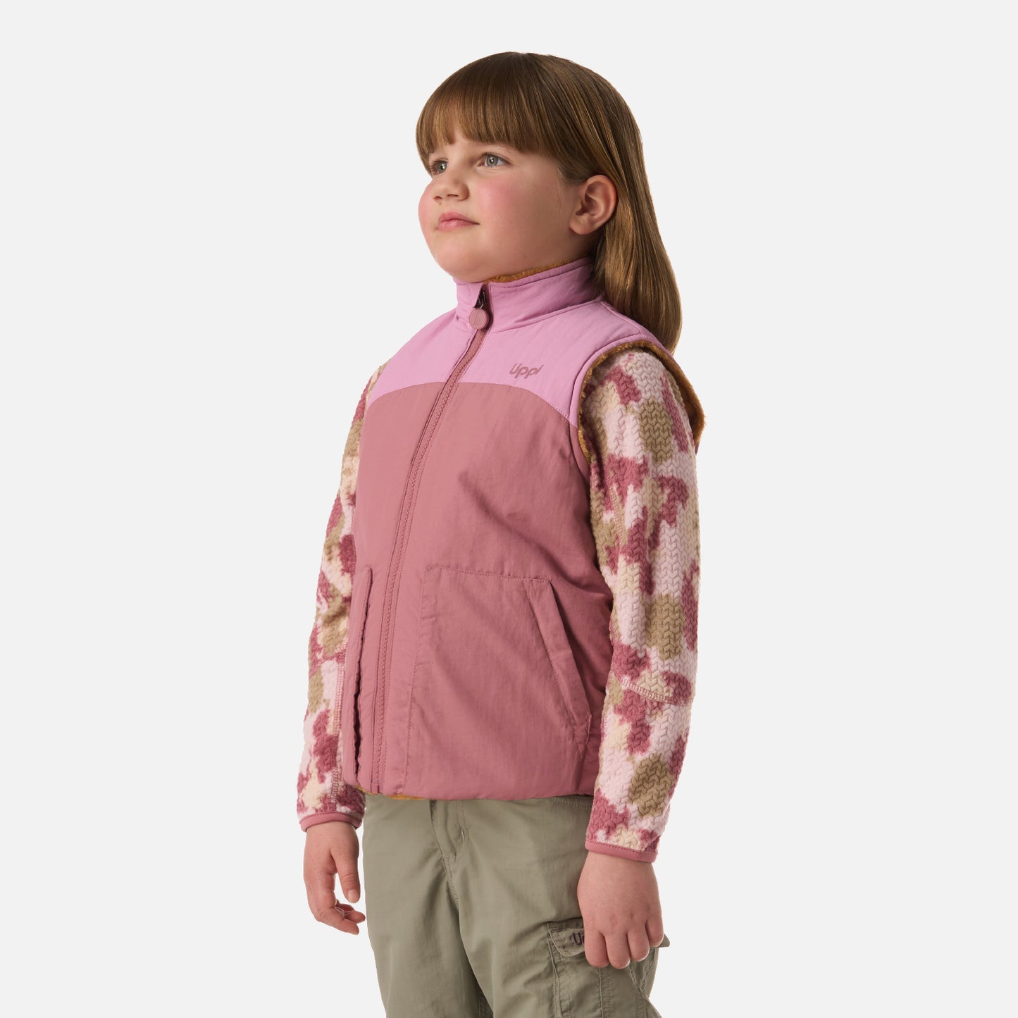 Polar Niña Campfire 2-Faces Jacket Rosa Oscuro Lippi