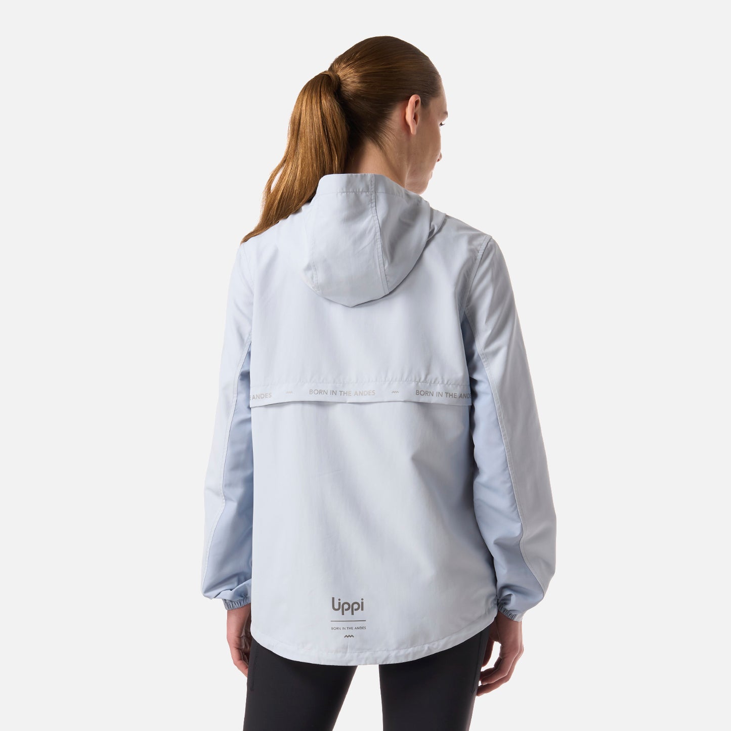 Chaqueta Mujer Nightfall Windbreaker 1/4 Zip Hoody Jacket Celeste Lippi