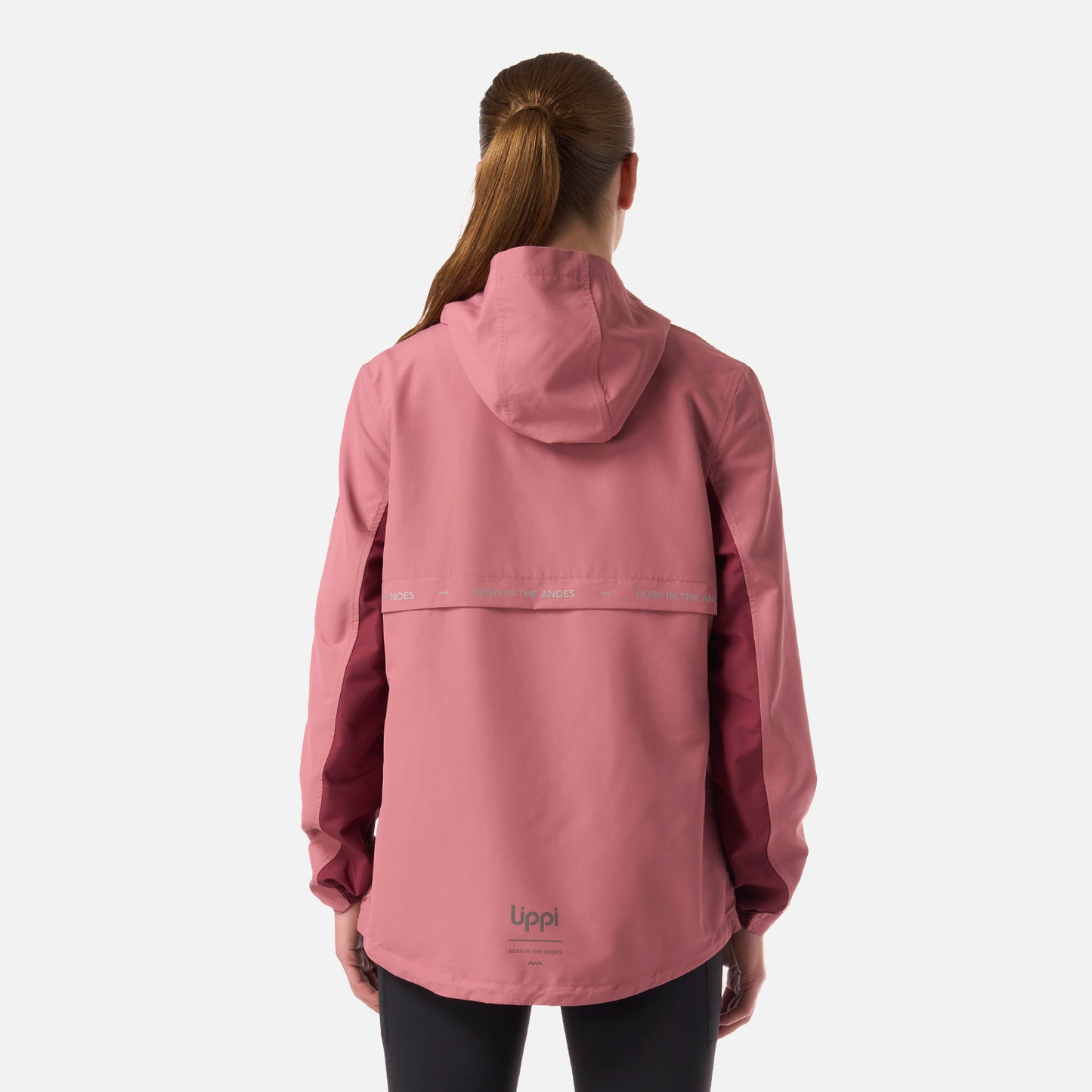 Chaqueta Mujer Nightfall Windbreaker 1/4 Zip Hoody Jacket Rosado Oscuro Lippi