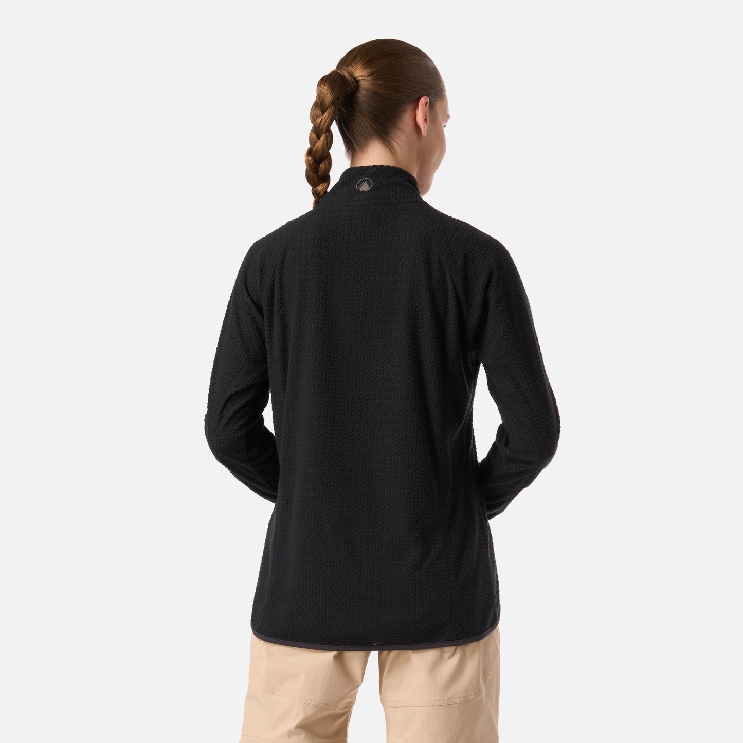 Polerón Mujer Jacaranda Nano-F 1/4 Zip Negro Lippi