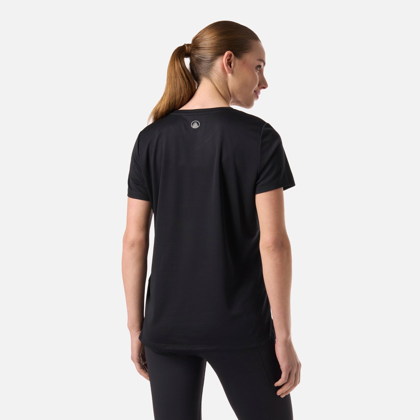 Polera Mujer Core V-Neck Q-Dry T-Shirt Negro Lippi