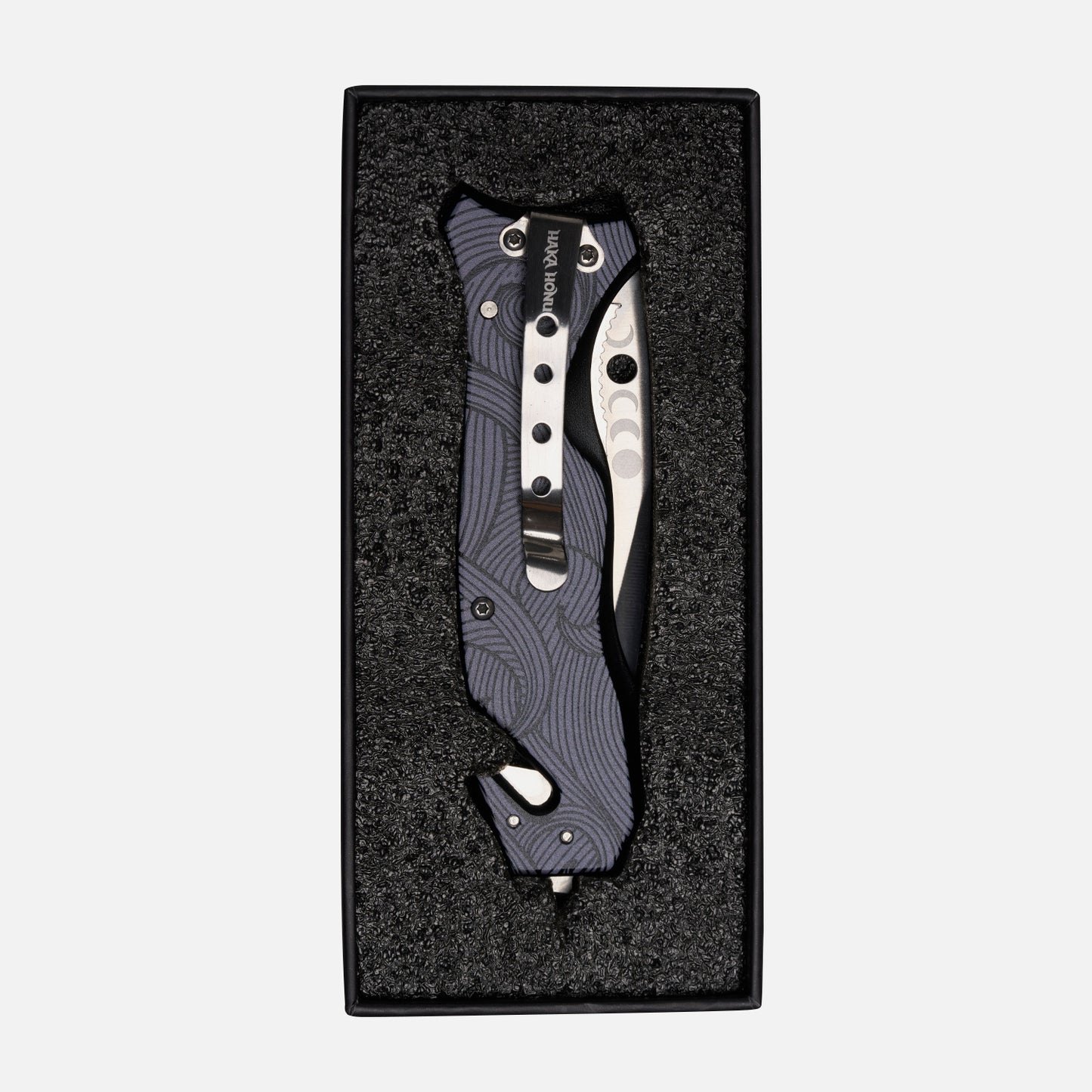 Cuchillo, Unisex Navaja Negro Haka Honu