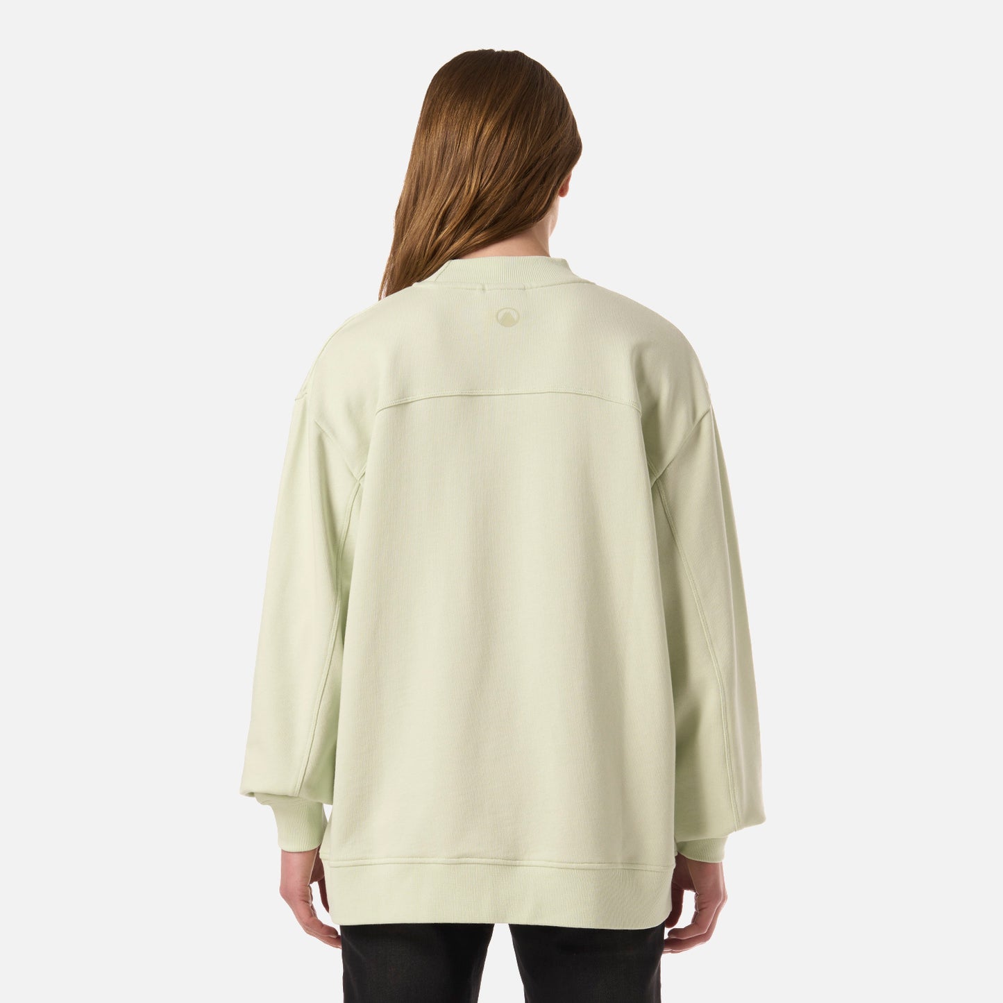 Polerón Mujer Ulmo Mid Point Crewneck Sweatshirt Gris Claro / Verde Agua Lippi