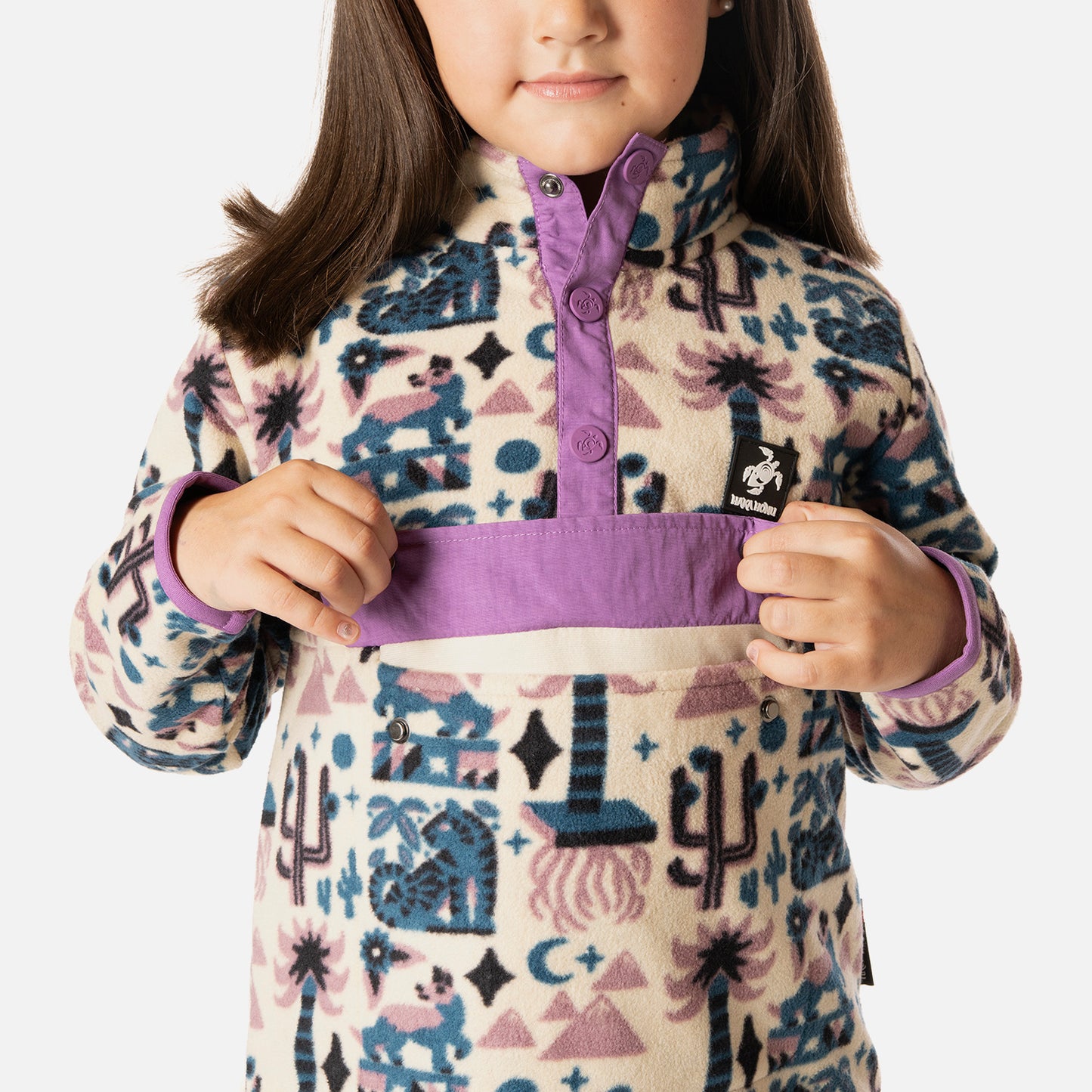 Polar Niña Tokerau Poki Print Crema Haka Honu