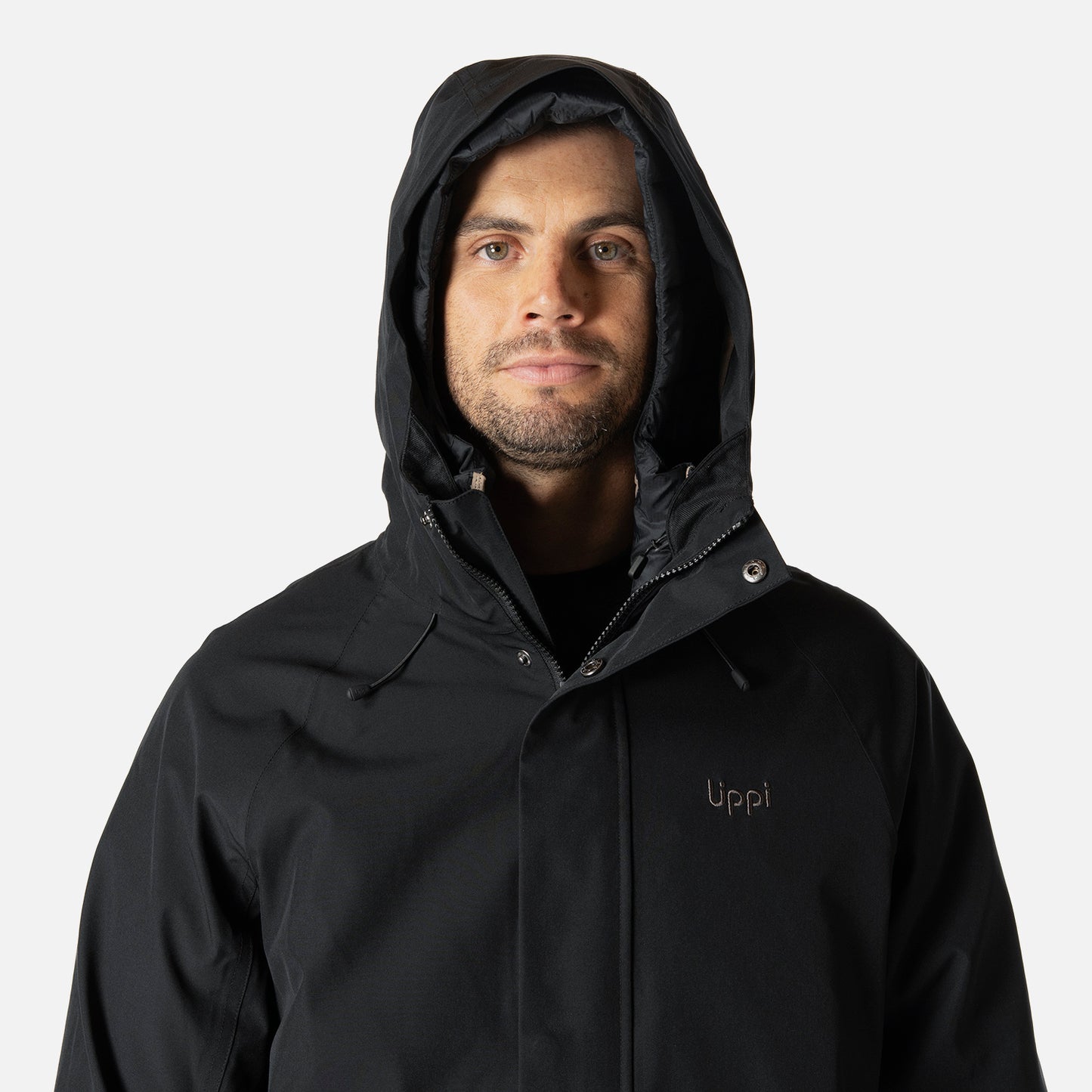 Chaqueta Hombre Hicken Fusion-3 B-Dry Hoody Jacket Negro Lippi