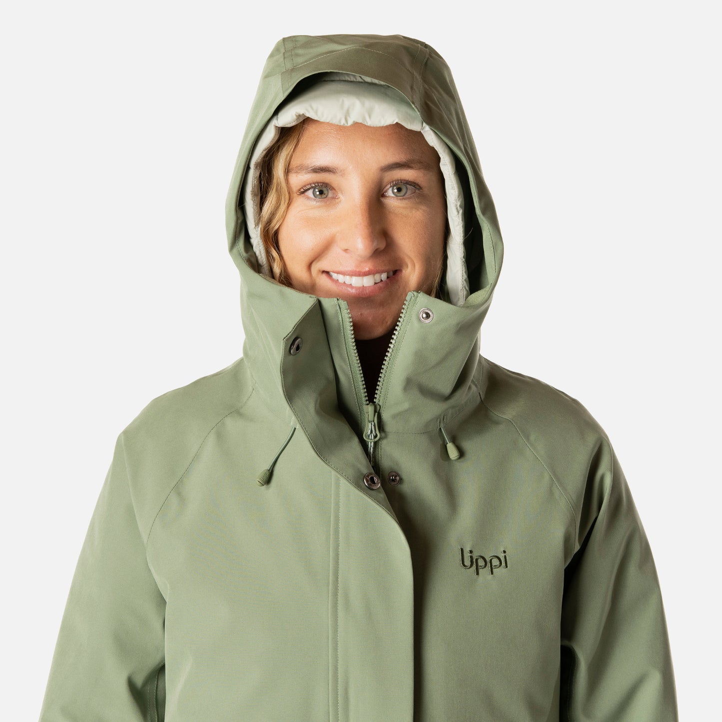 Chaqueta Mujer Hicken Fusion-3 B-Dry Hoody Jacket Jade Oscuro Lippi
