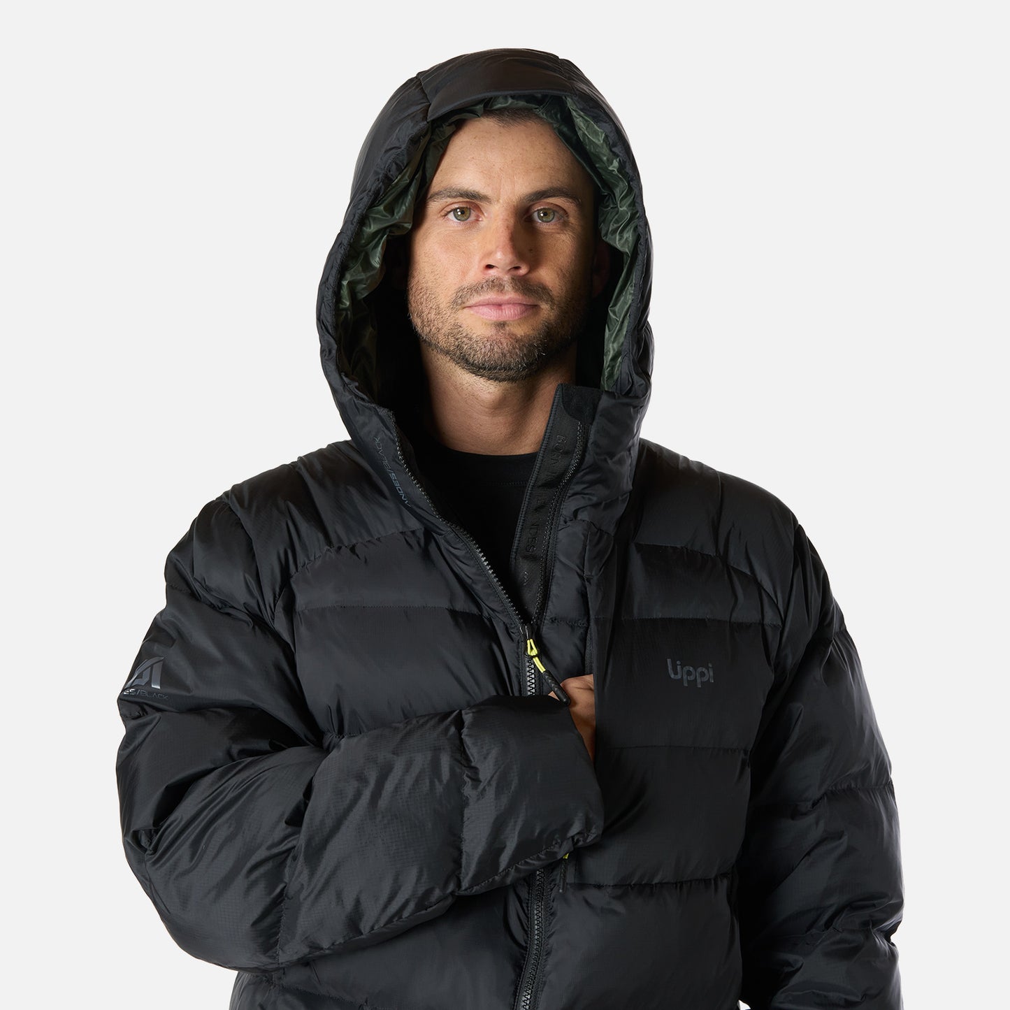 Chaqueta Hombre Rokko Down Hoody Jacket Negro Lippi