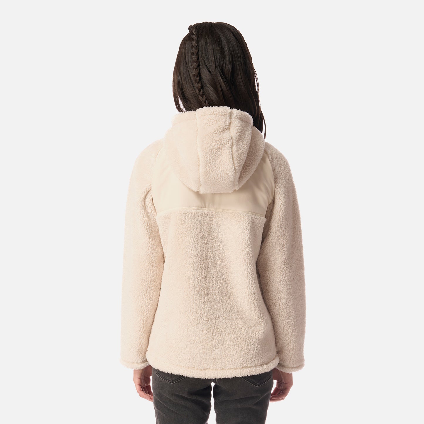 Polar Teen Girl Bear Shaggy-Pro Hoody Jacket Beige Lippi