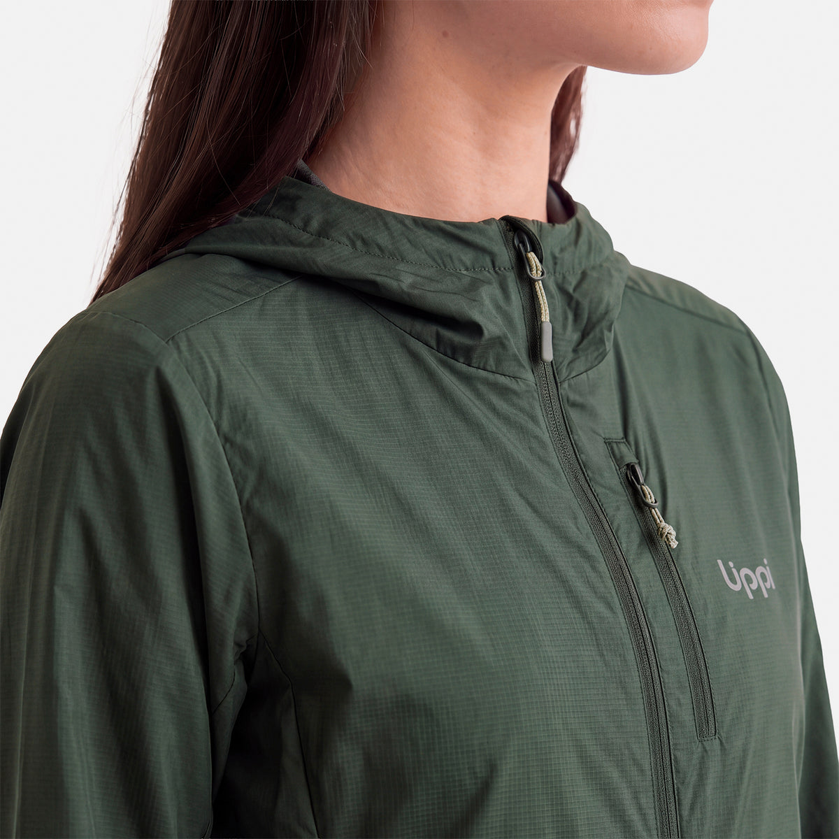 Chaqueta Mujer Nightfall SL Windbreaker Hoody Jacket Verde Militar Lippi