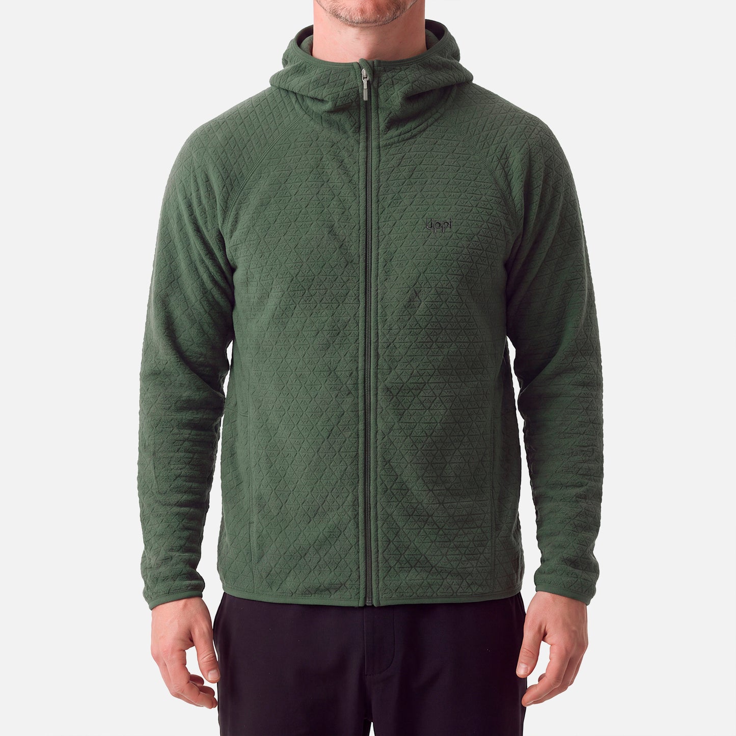 Polerón Hombre Jacaranda Nano-F Full Zip Hoody Verde Militar Lippi